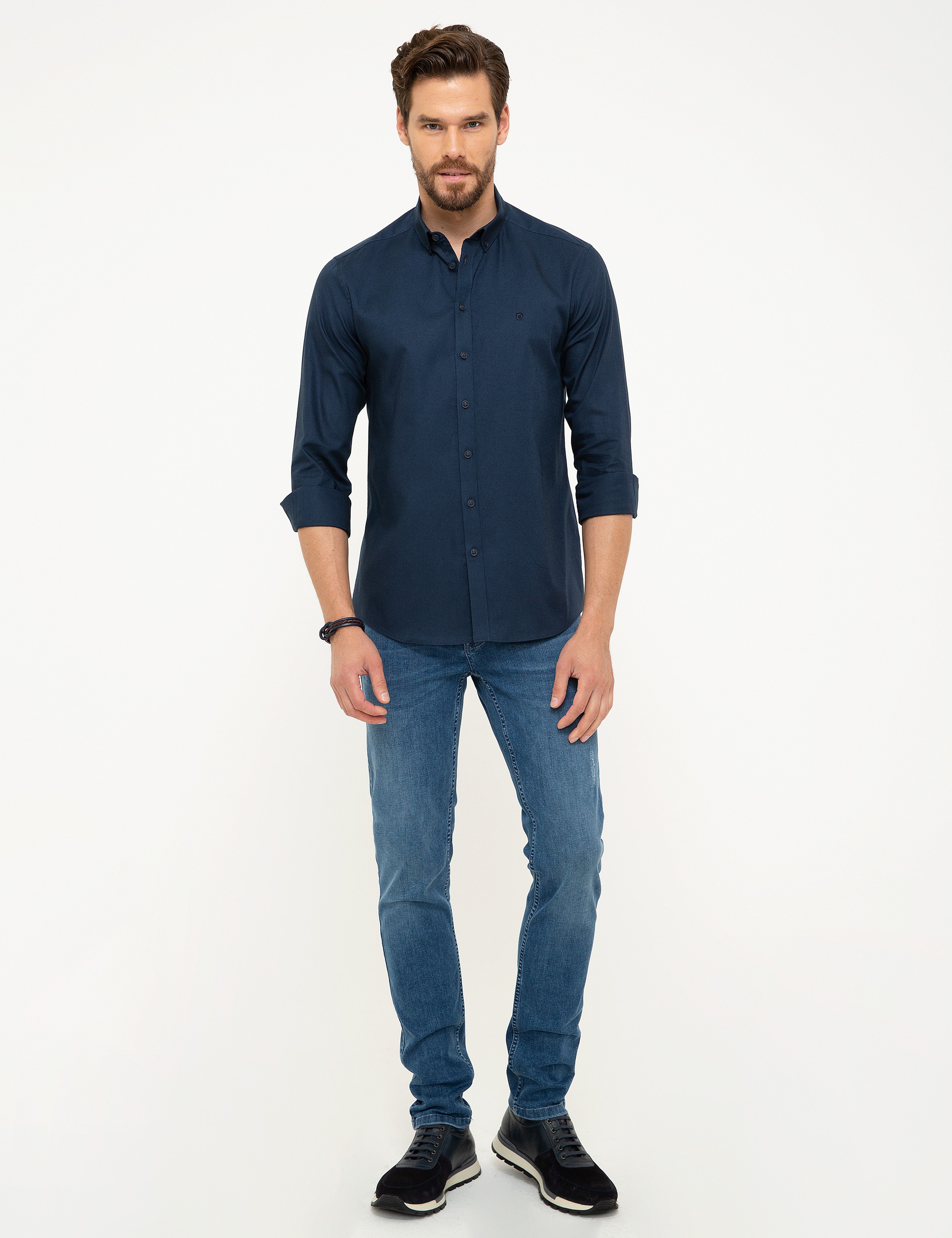 Lacivert Slim Fit Gömlek