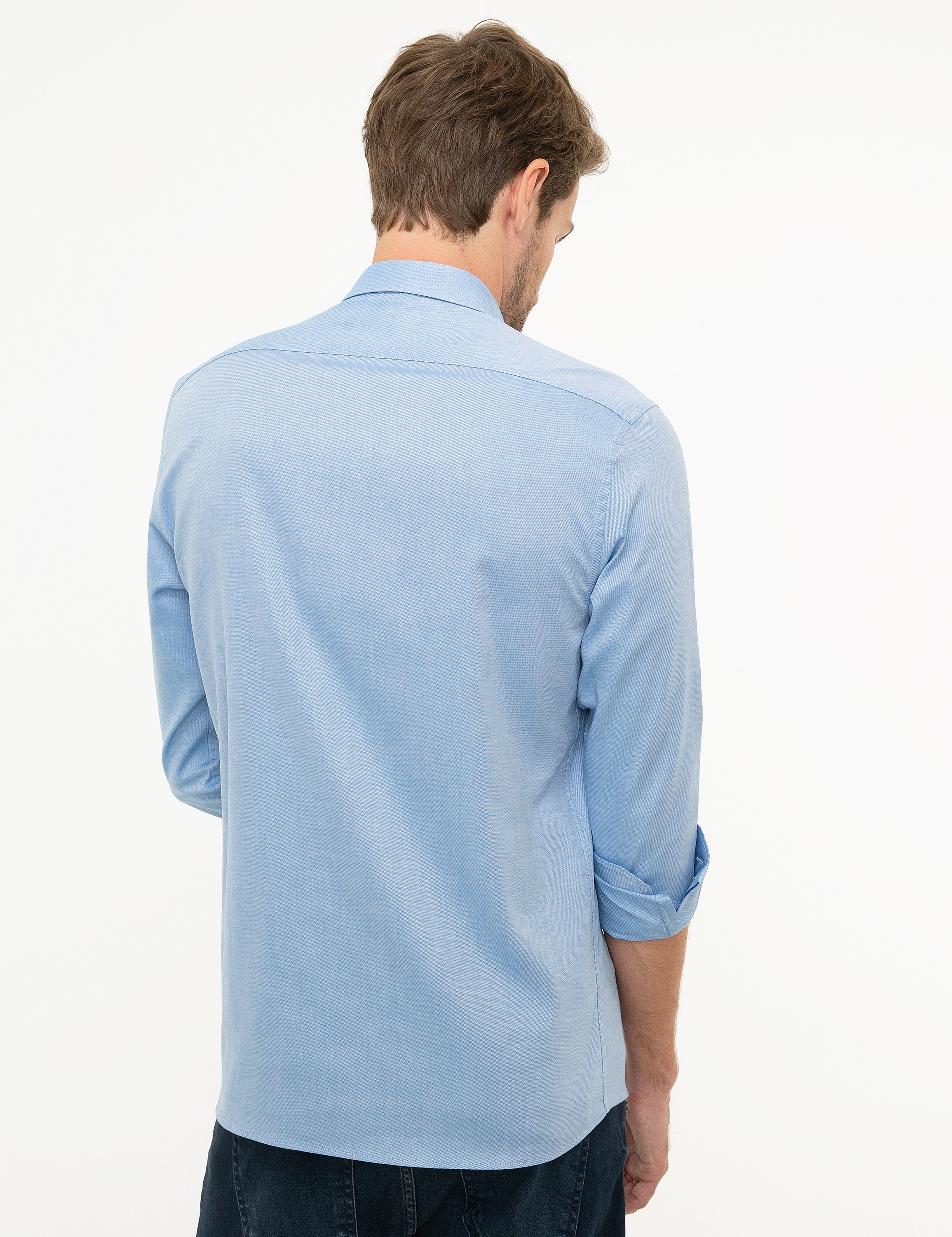 Mavi Slim Fit Gömlek - Image 3