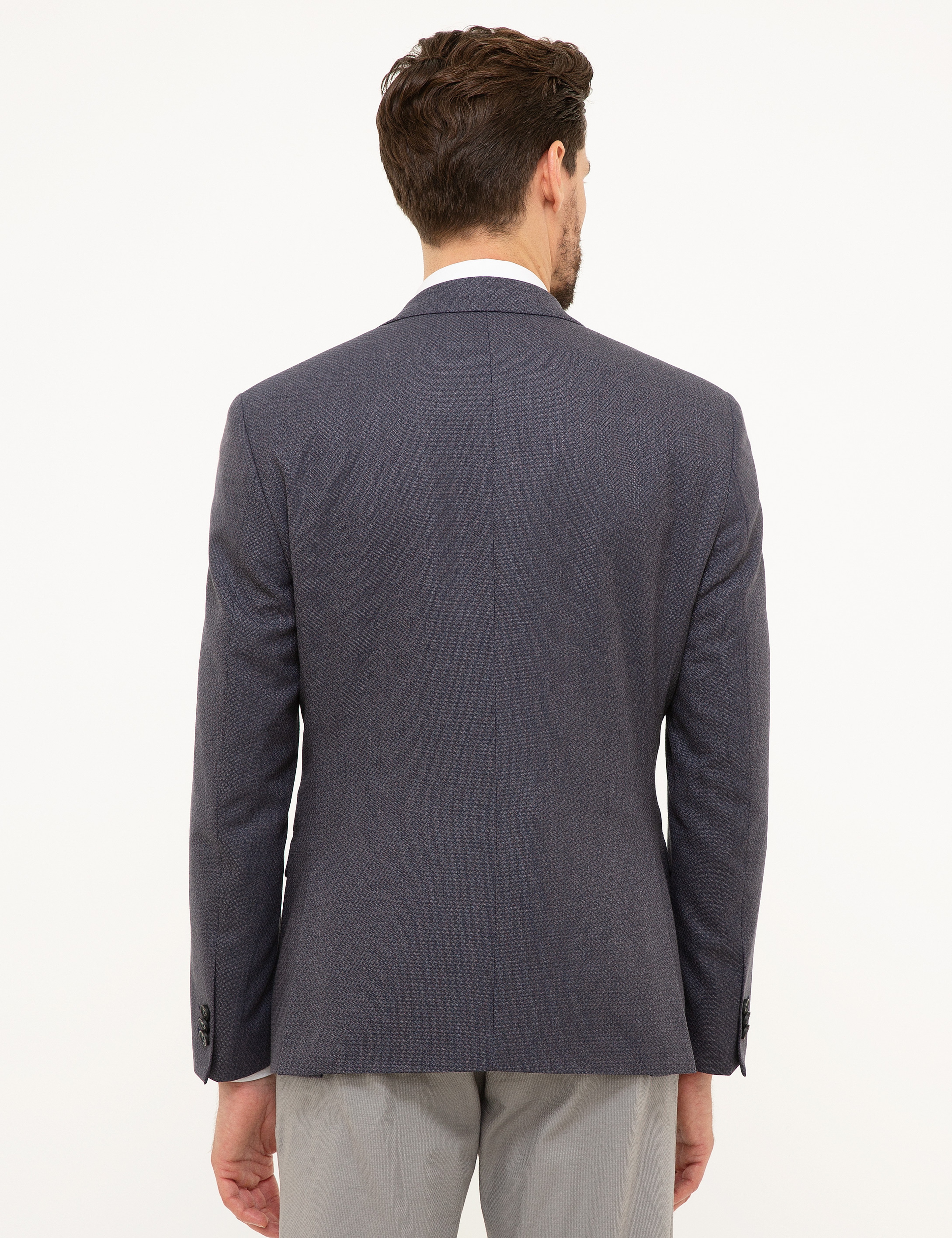 Gri Slim Fit Ceket - Image 4