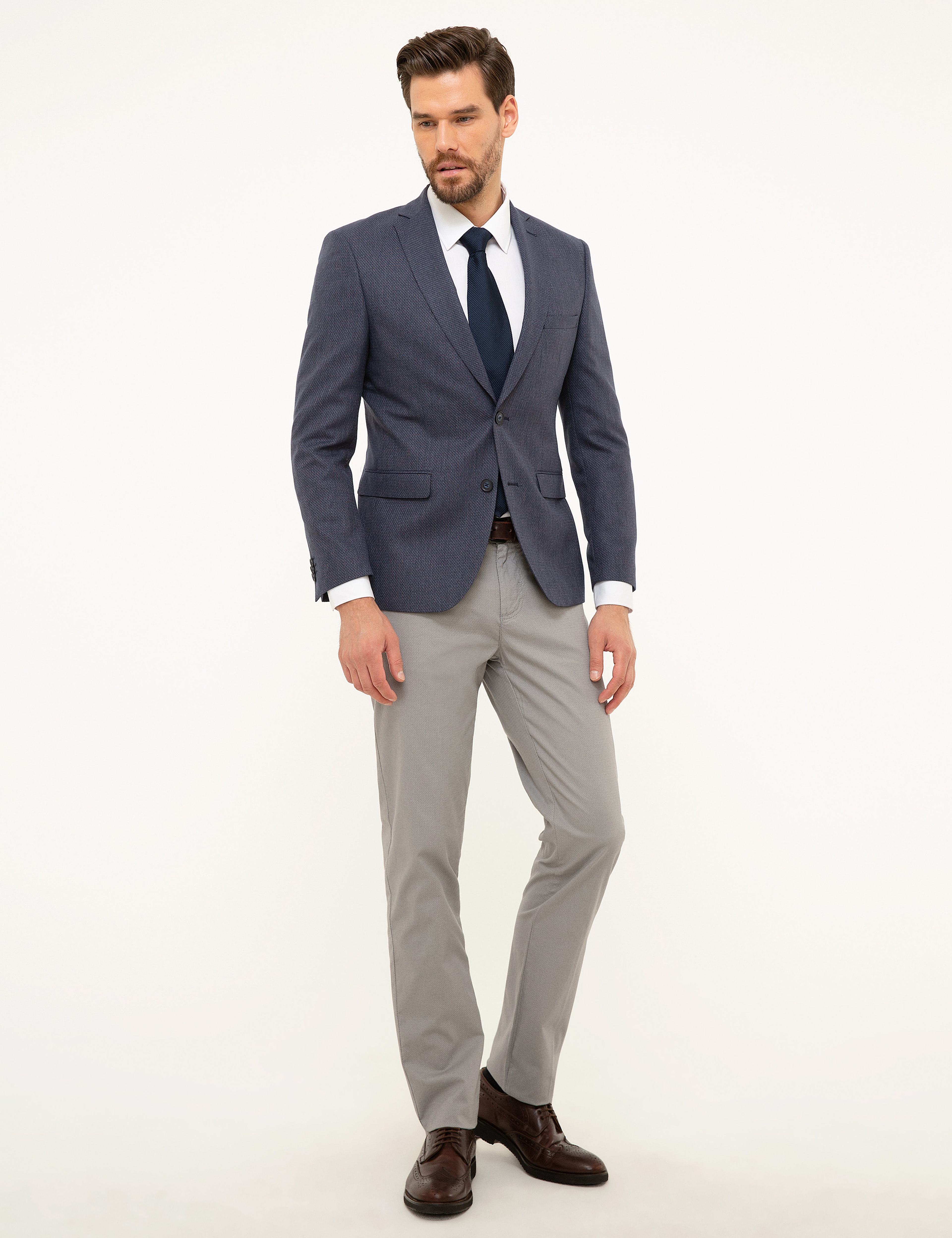 Lacivert Slim Fit Ceket - Image 5