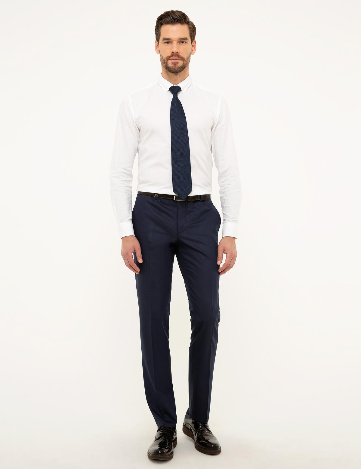 Lacivert Slim Fit Pantolon