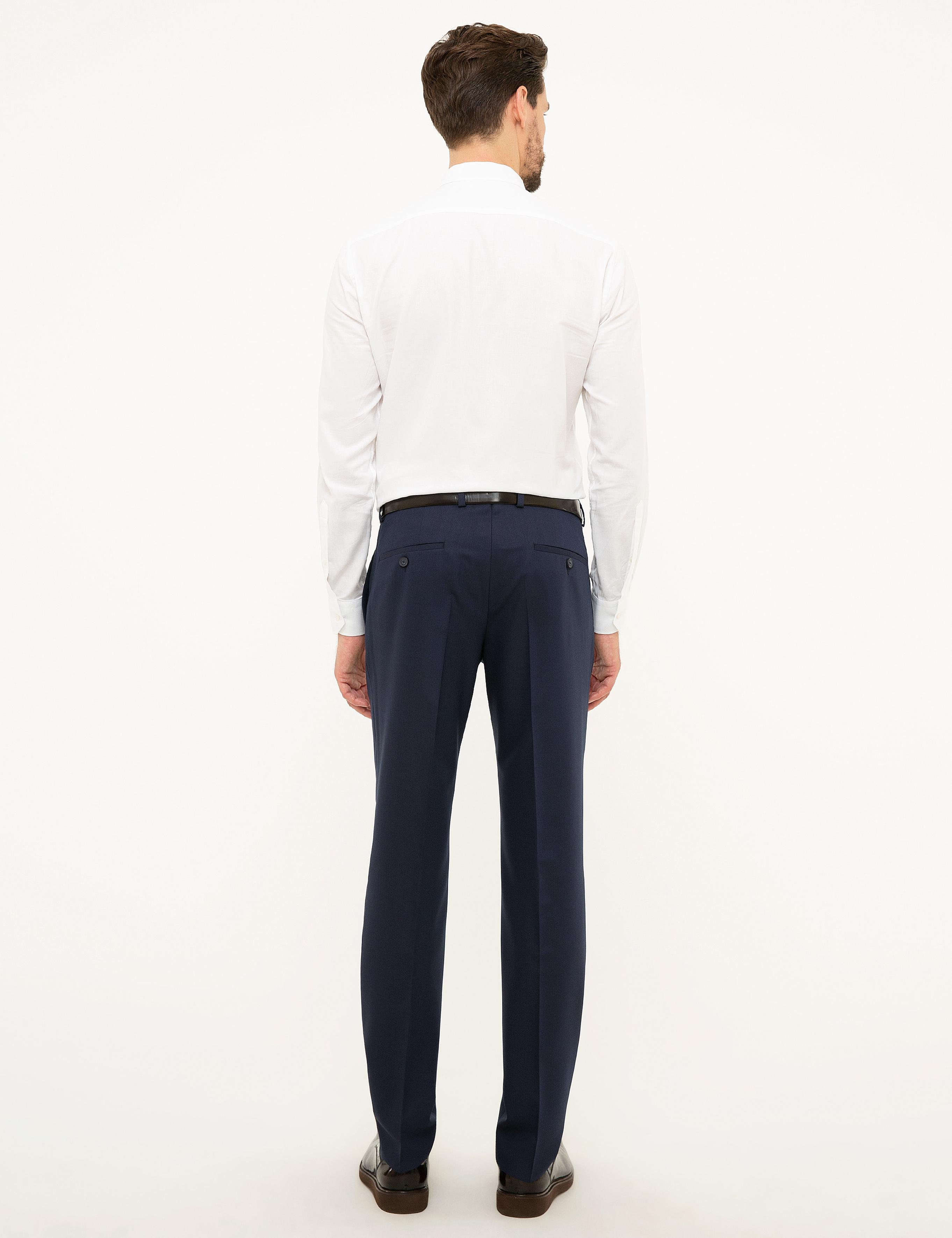 Lacivert Slim Fit Pantolon