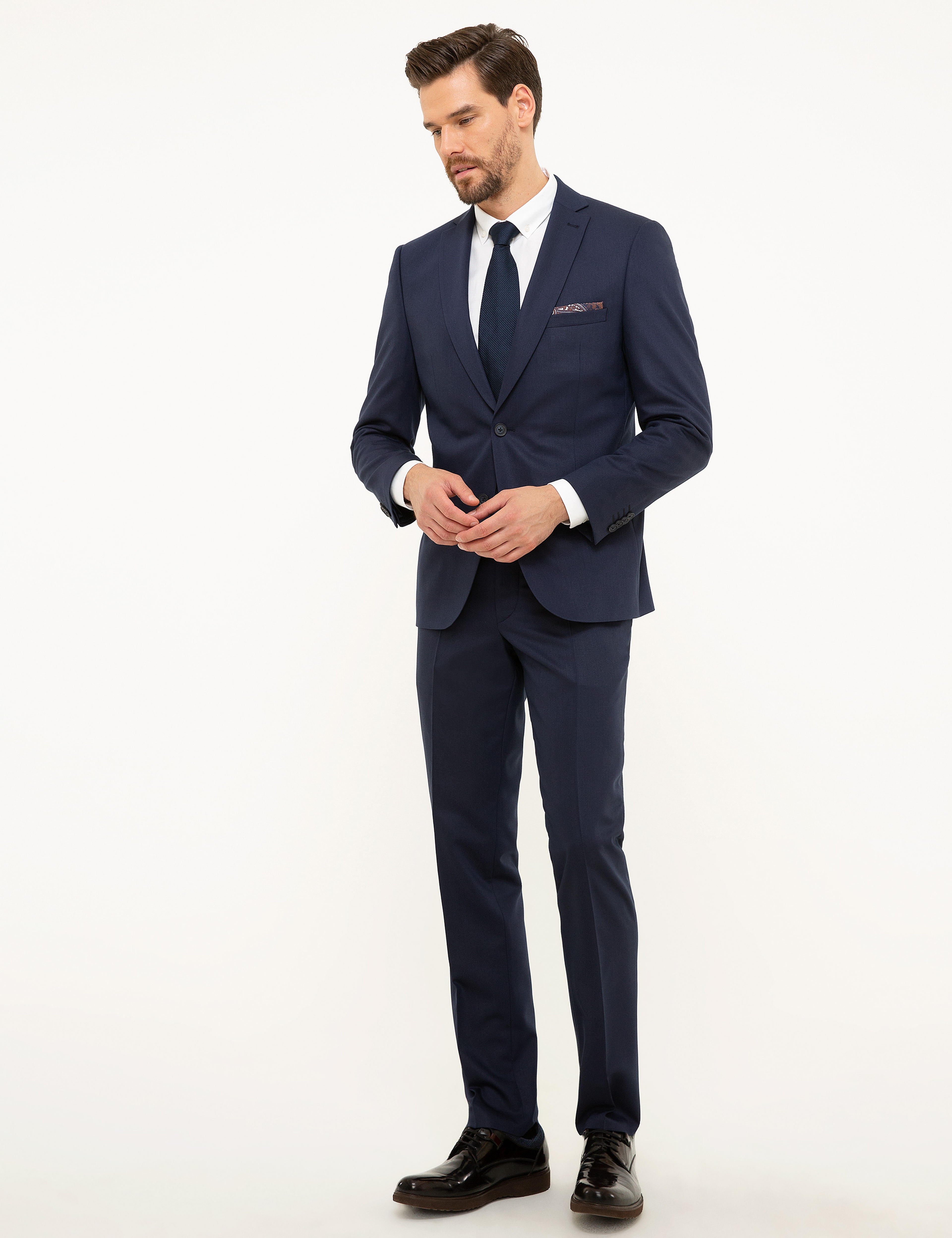 Lacivert Slim Fit Takım Elbise - Image 3