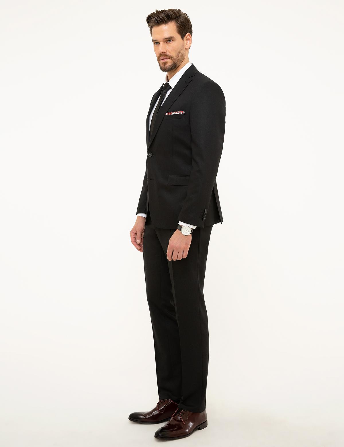 Siyah Slim Fit Takım Elbise - 50218724044