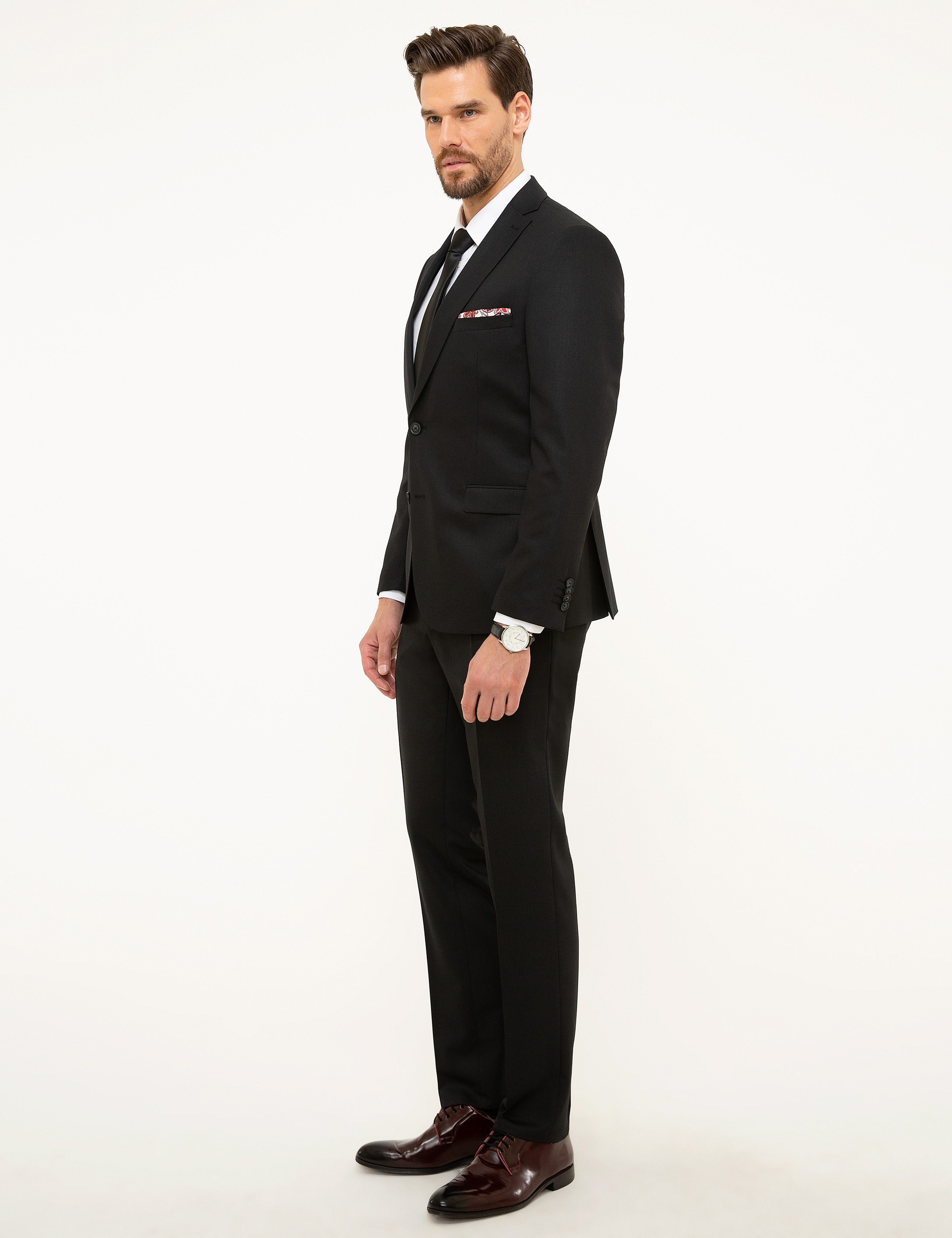 Siyah Slim Fit Takım Elbise