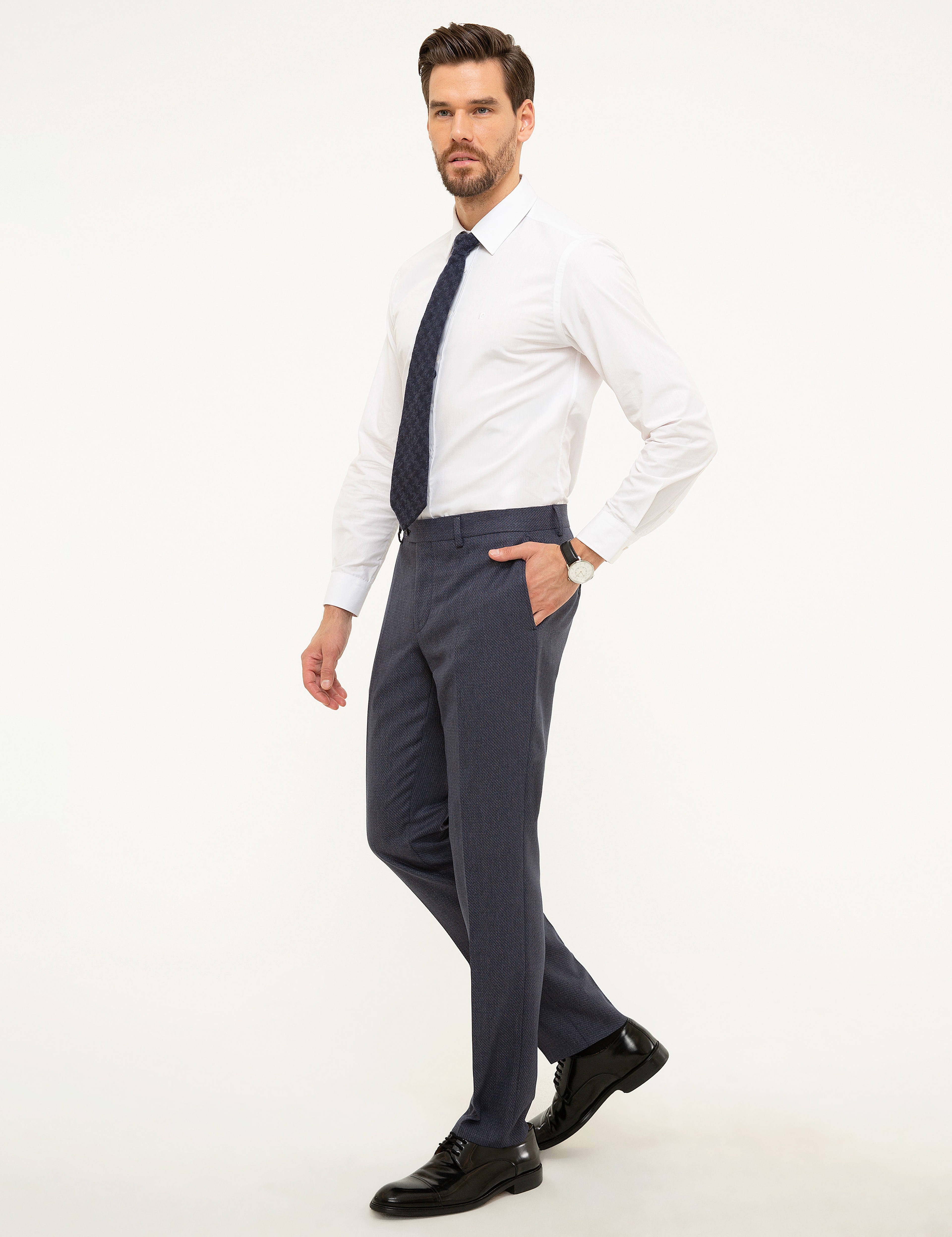 Lacivert Slim Fit Pantolon - Image 2