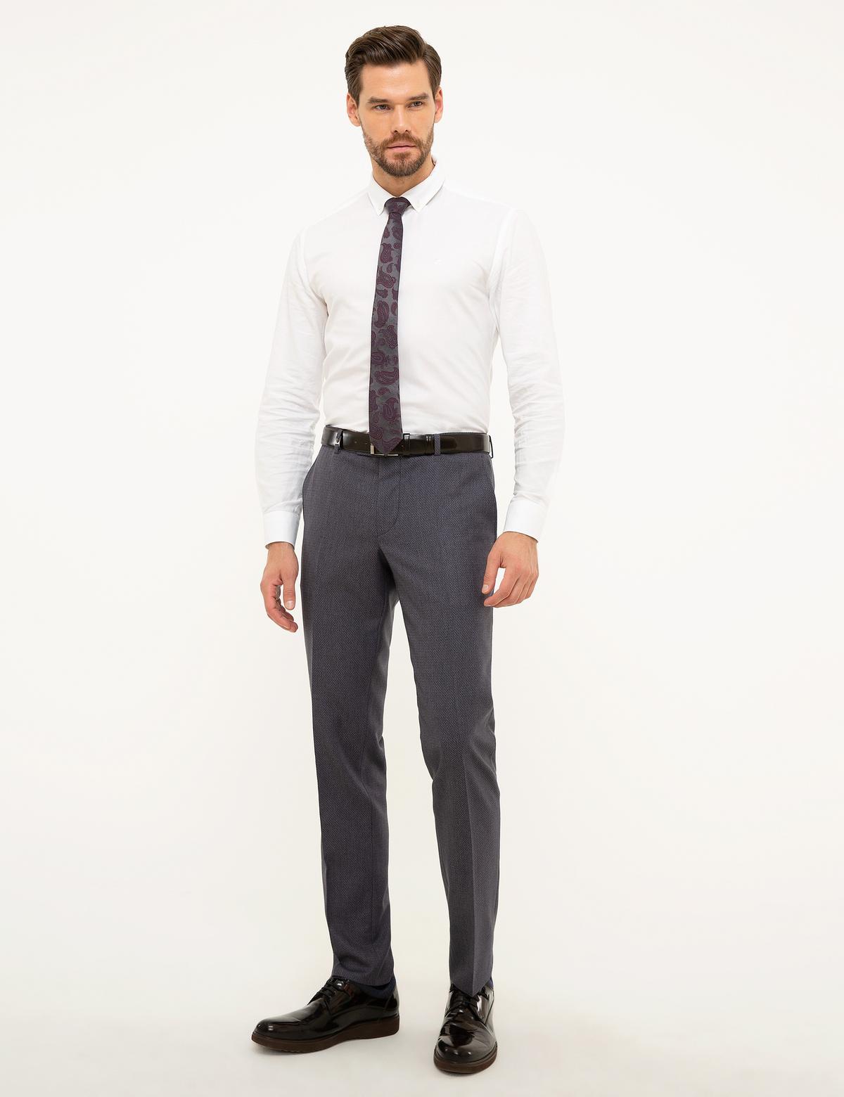 Gri Slim Fit Pantolon - 50219235077