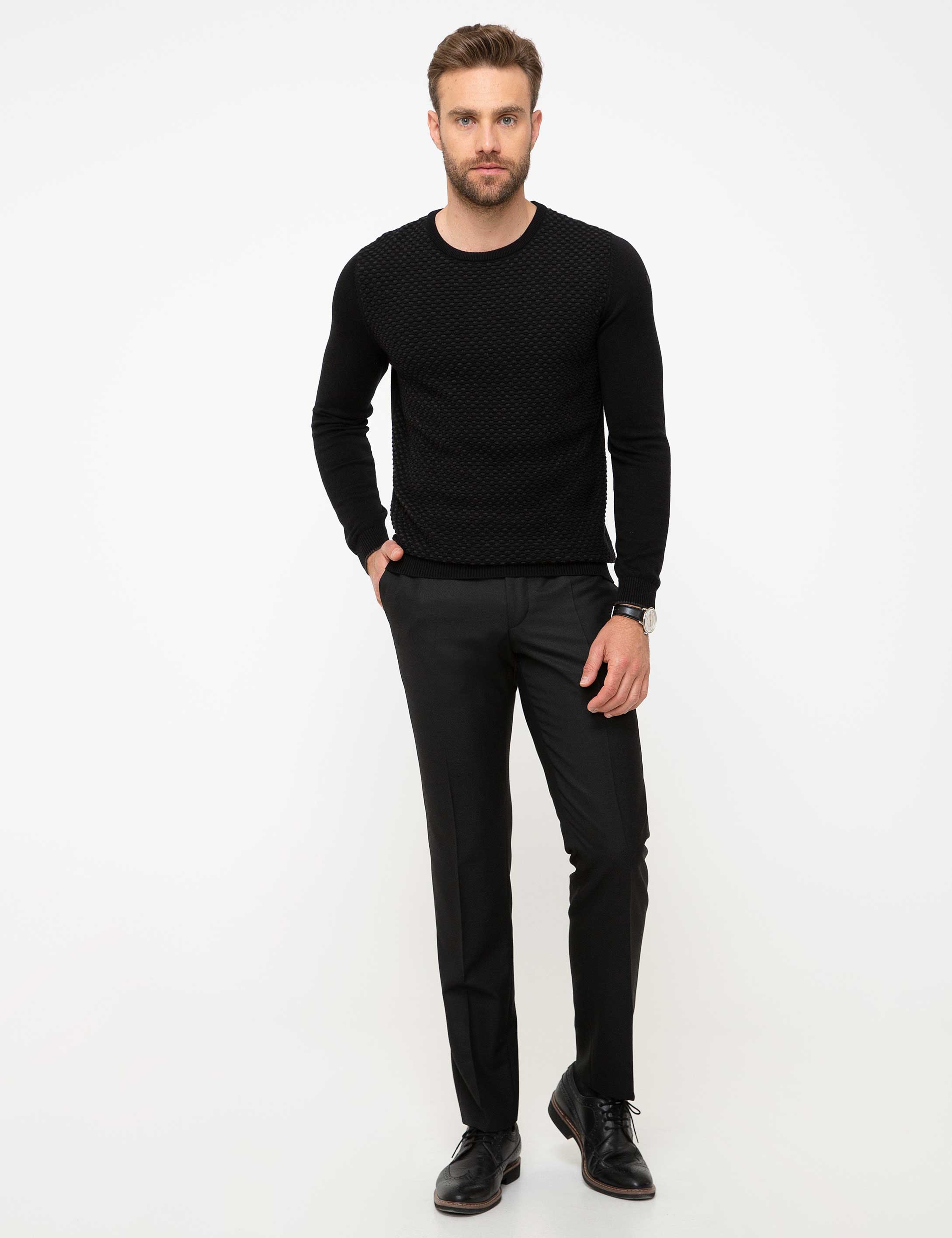 Siyah Slim Fit Pantolon - Image 1