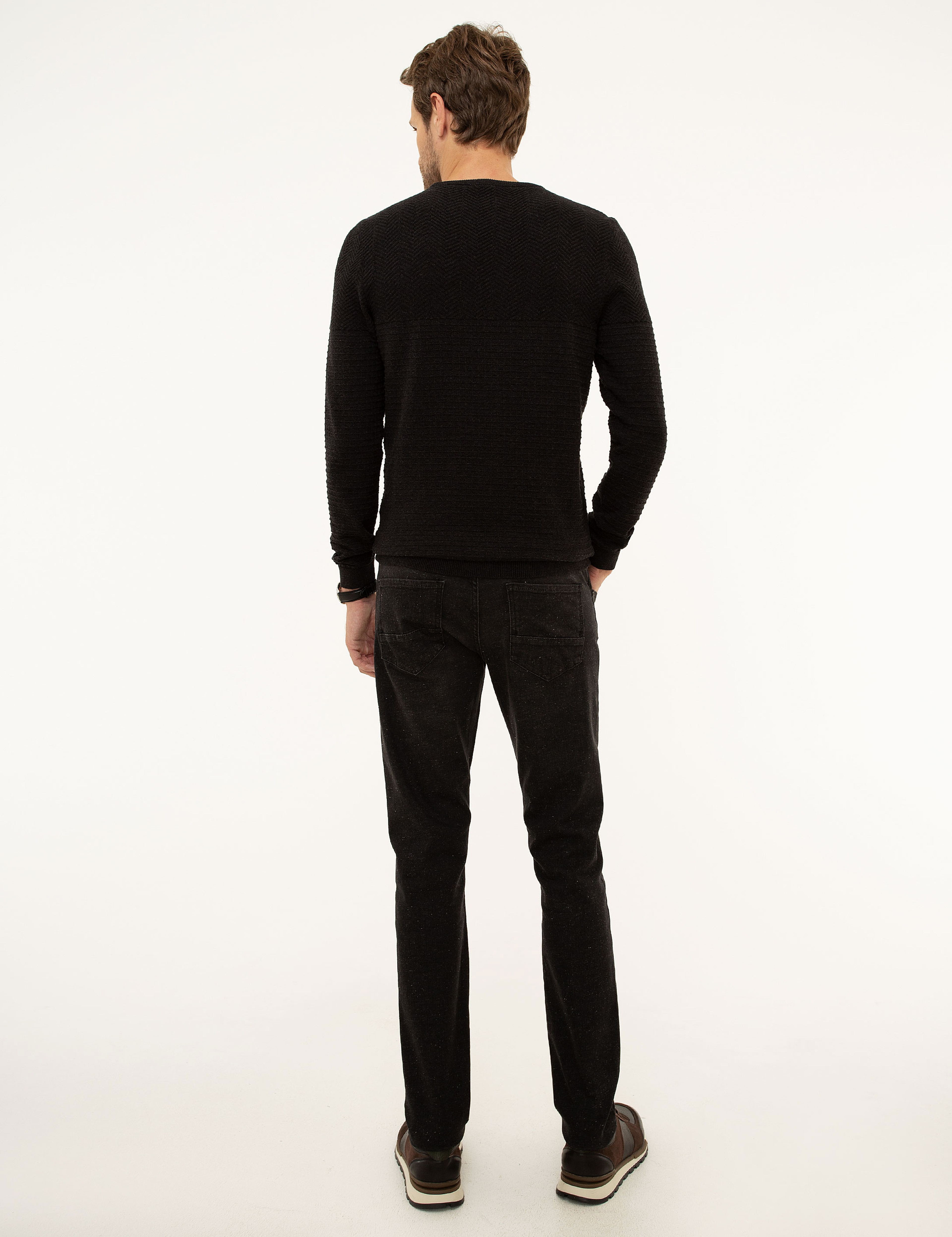 Antrasit Slim Fit Jean Pantolon - Image 3