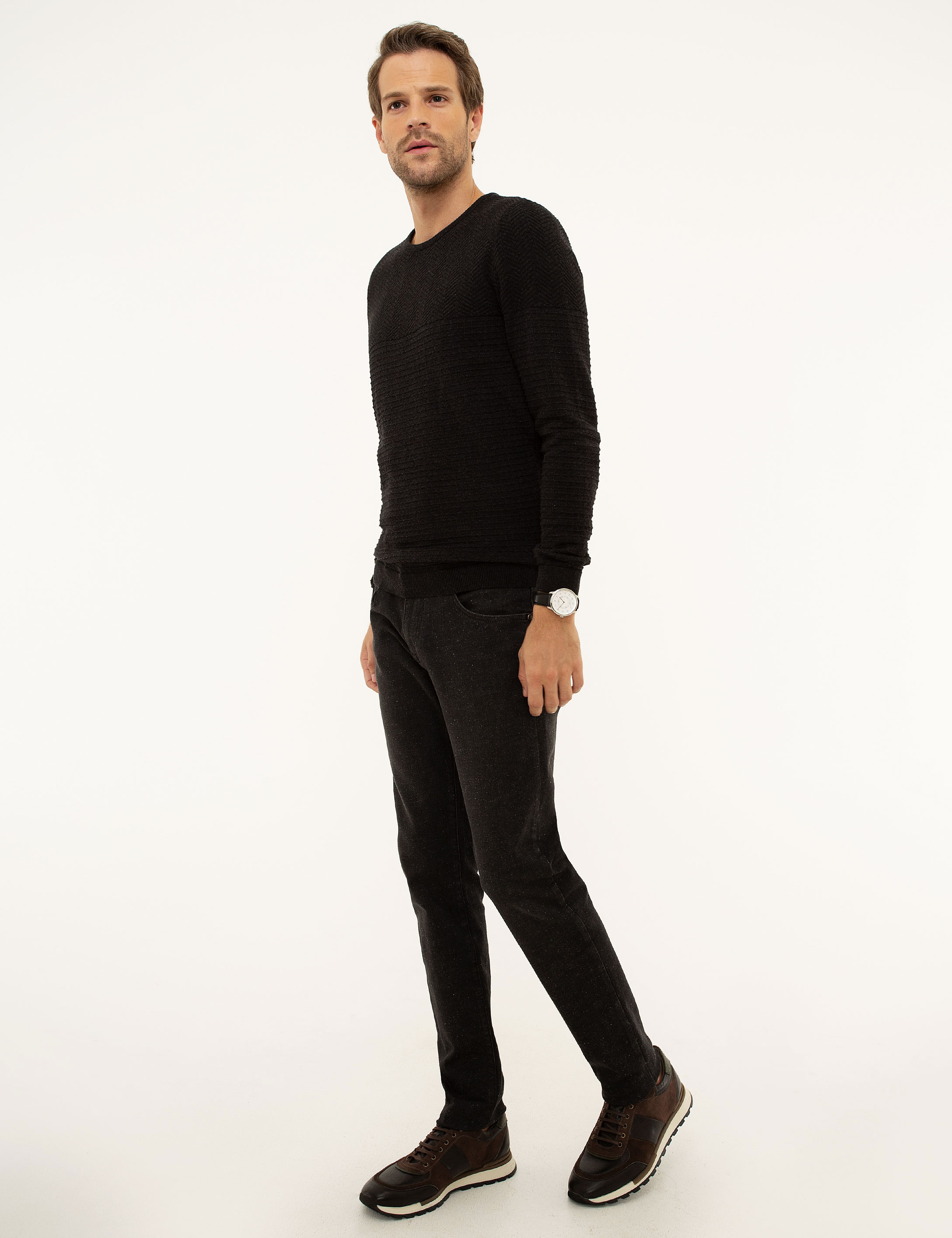 Antrasit Slim Fit Jean Pantolon - Image 2