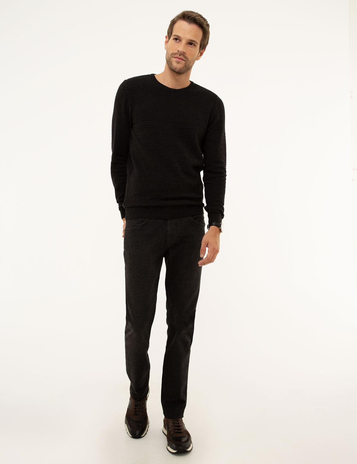 Antrasit Slim Fit Jean Pantolon