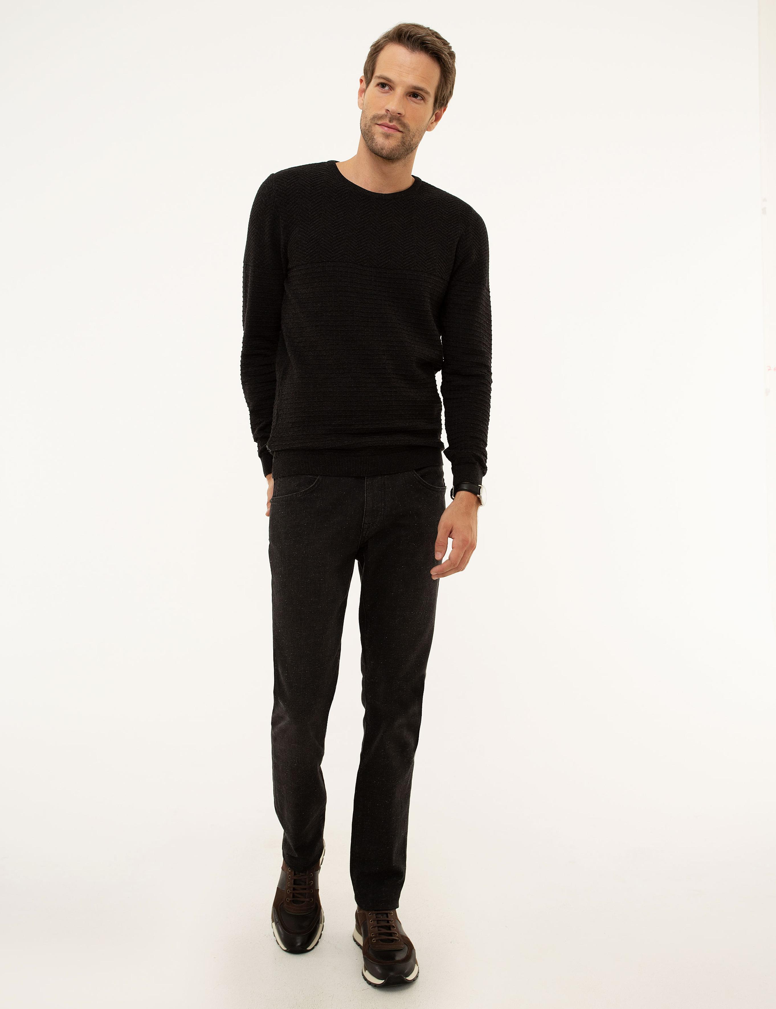 Antrasit Slim Fit Jean Pantolon