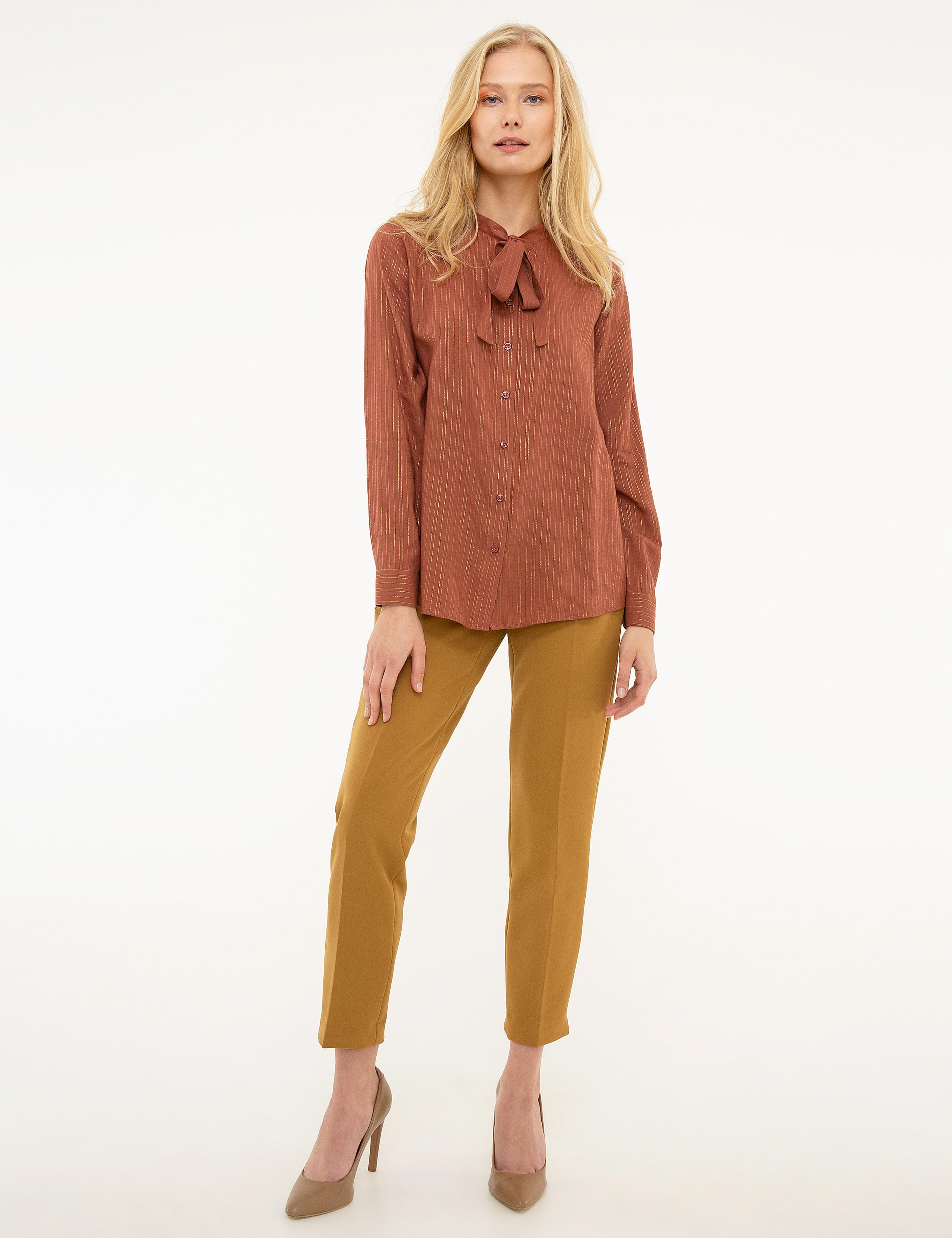 Kiremit Regular Fit Uzun Kollu Gömlek