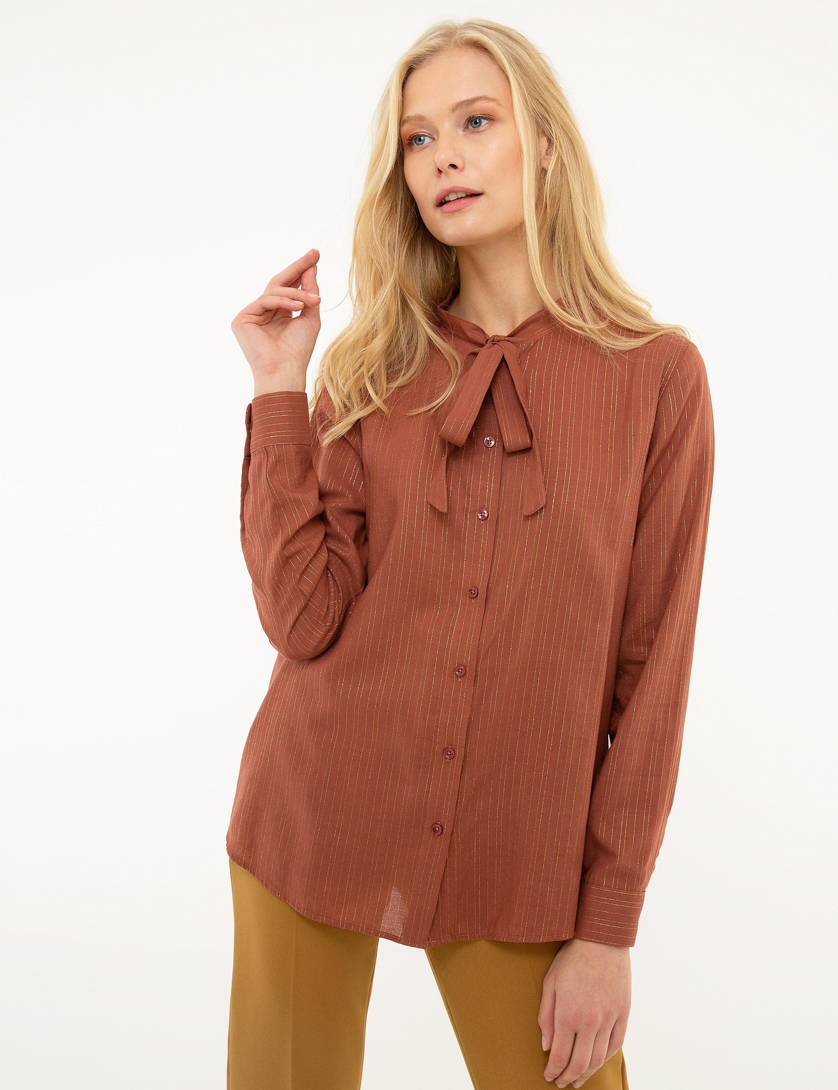 Kiremit Regular Fit Uzun Kollu Gömlek