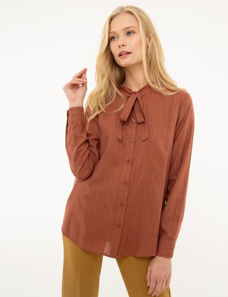 Kiremit Regular Fit Uzun Kollu Gömlek - 50216682003