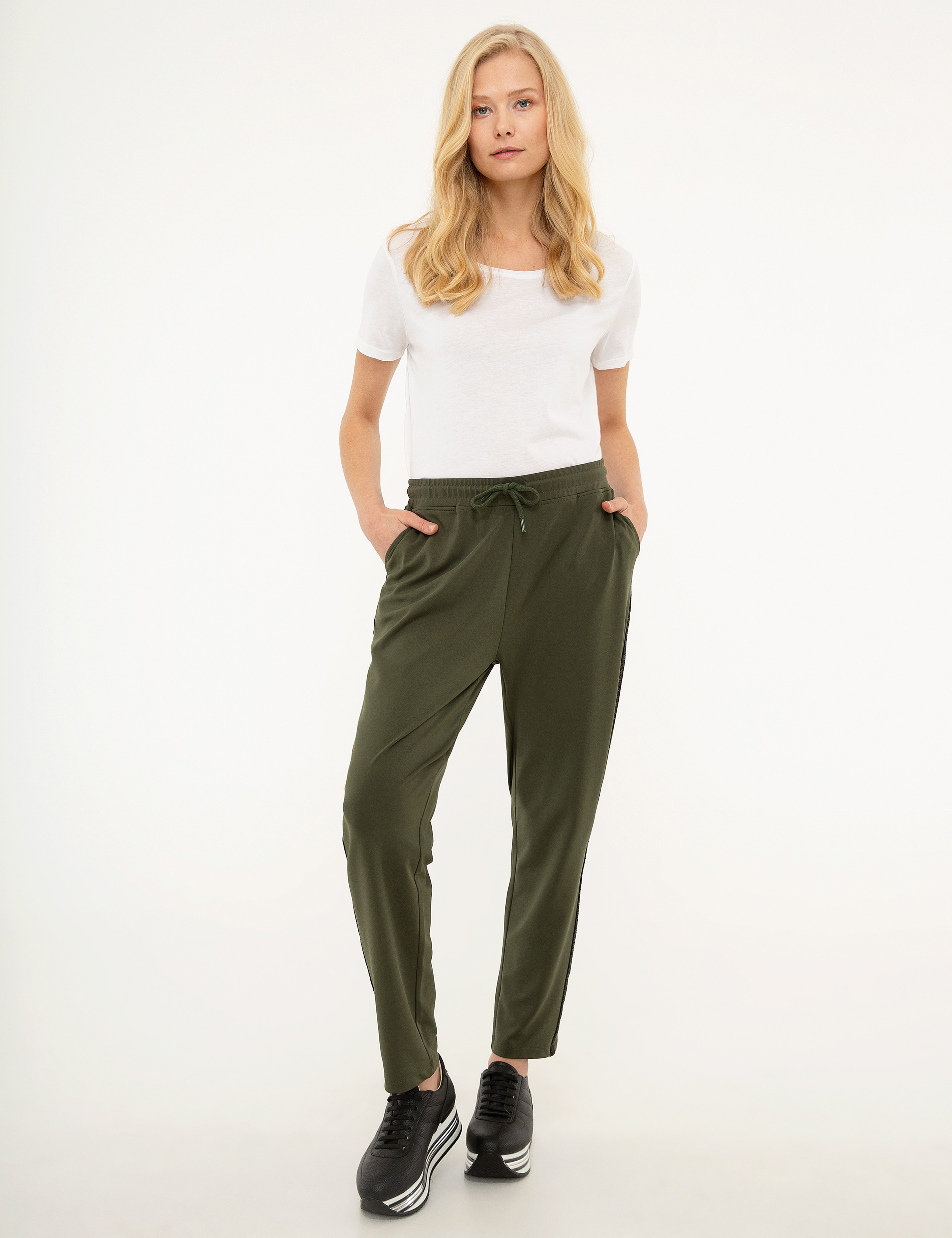 Haki Slim Fit Eşofman Altı - Image 1