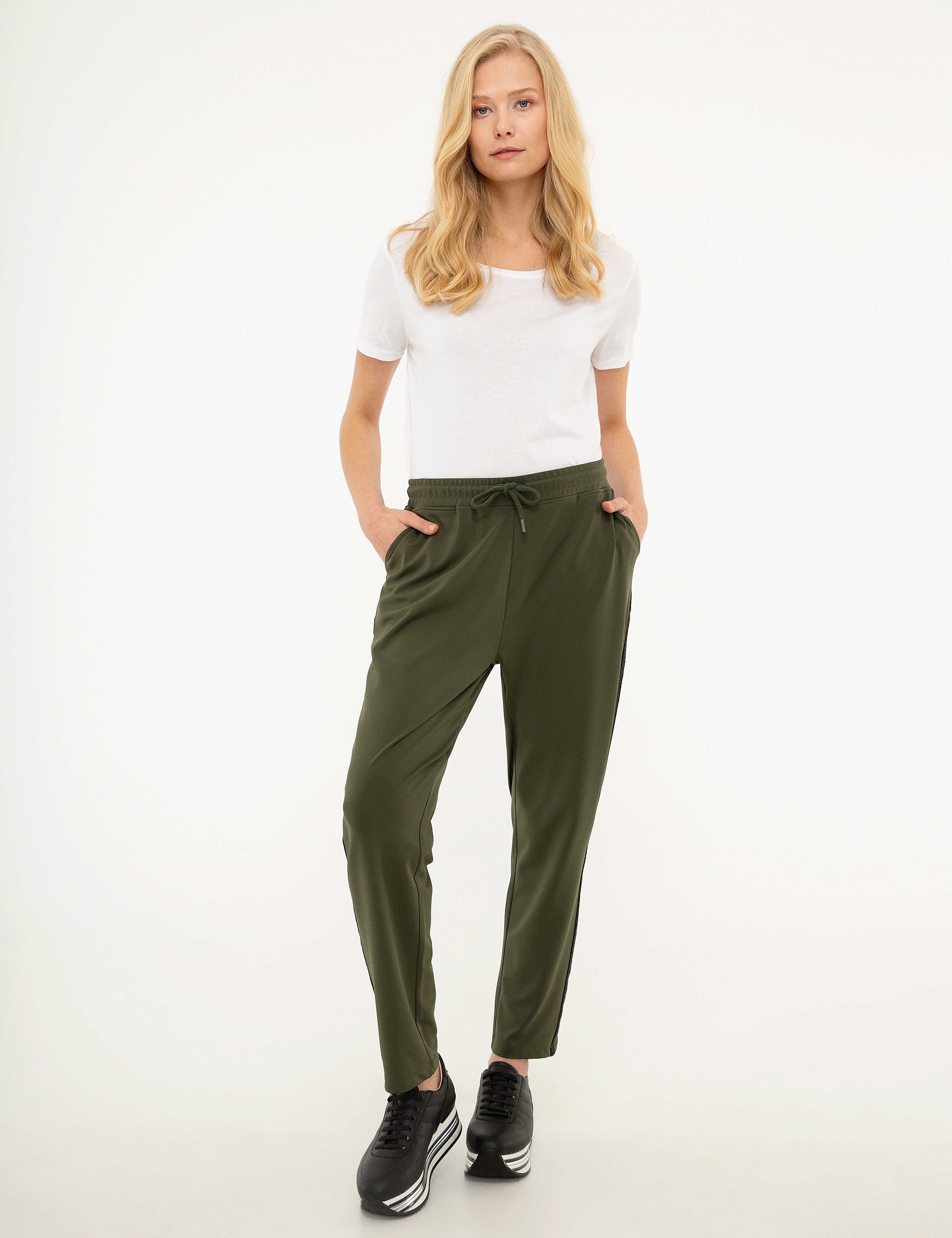 Haki Slim Fit Eşofman Altı