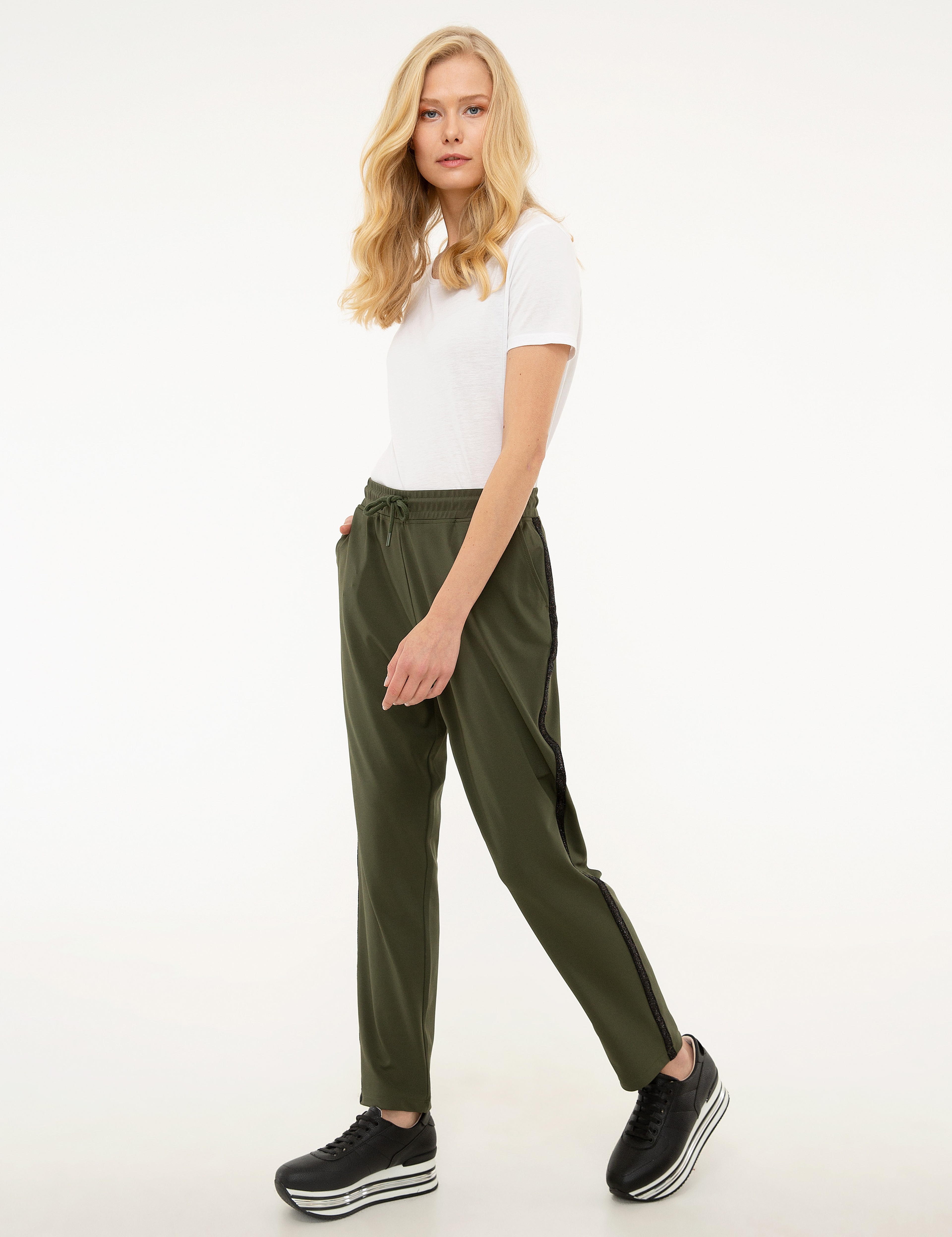 Haki Slim Fit Eşofman Altı - Image 2
