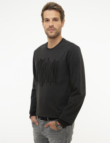 Antrasit Melanj Standart Fit Sweatshirt - 50218843011