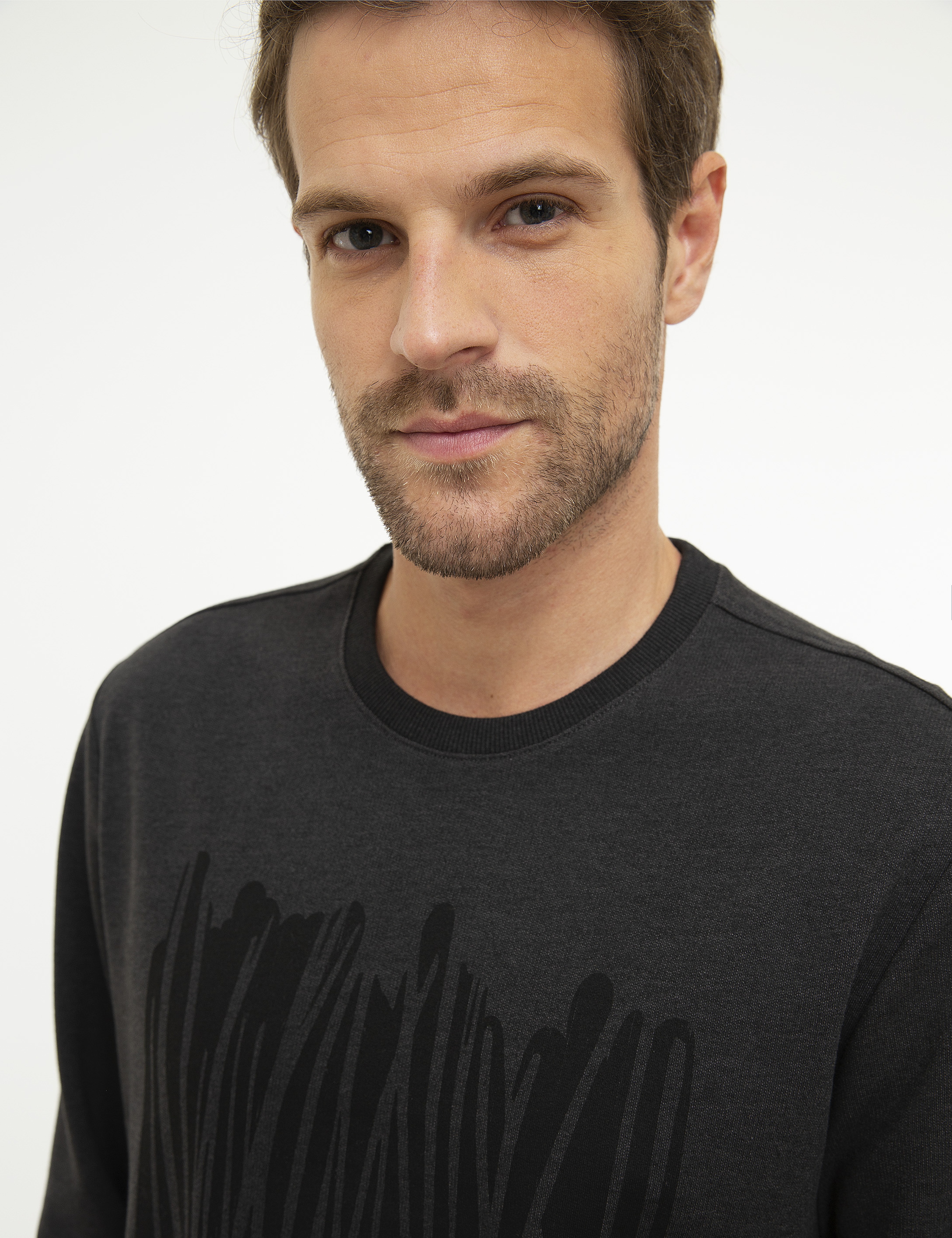 Antrasit Melanj Standart Fit Sweatshirt - Image 2