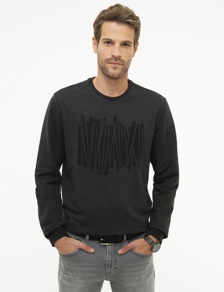 Antrasit Melanj Standart Fit Sweatshirt - 50218843011