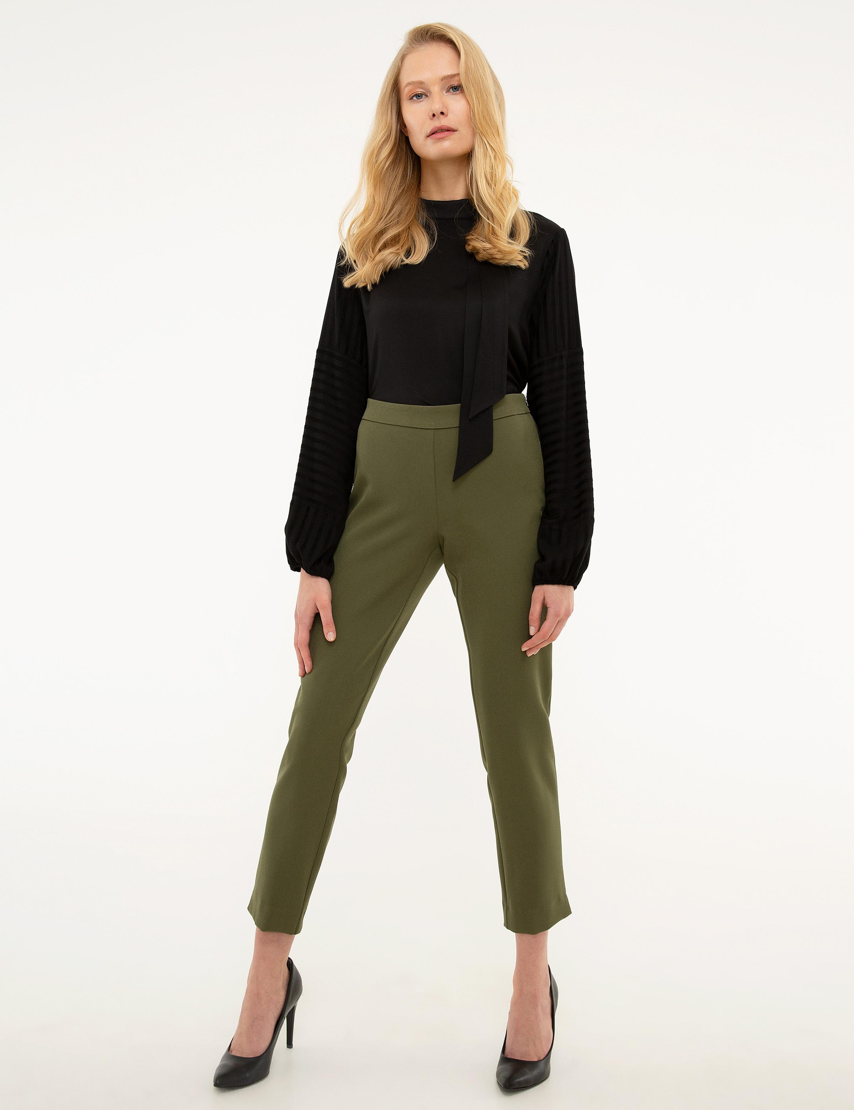 Haki Slim Fit Kumaş Pantolon