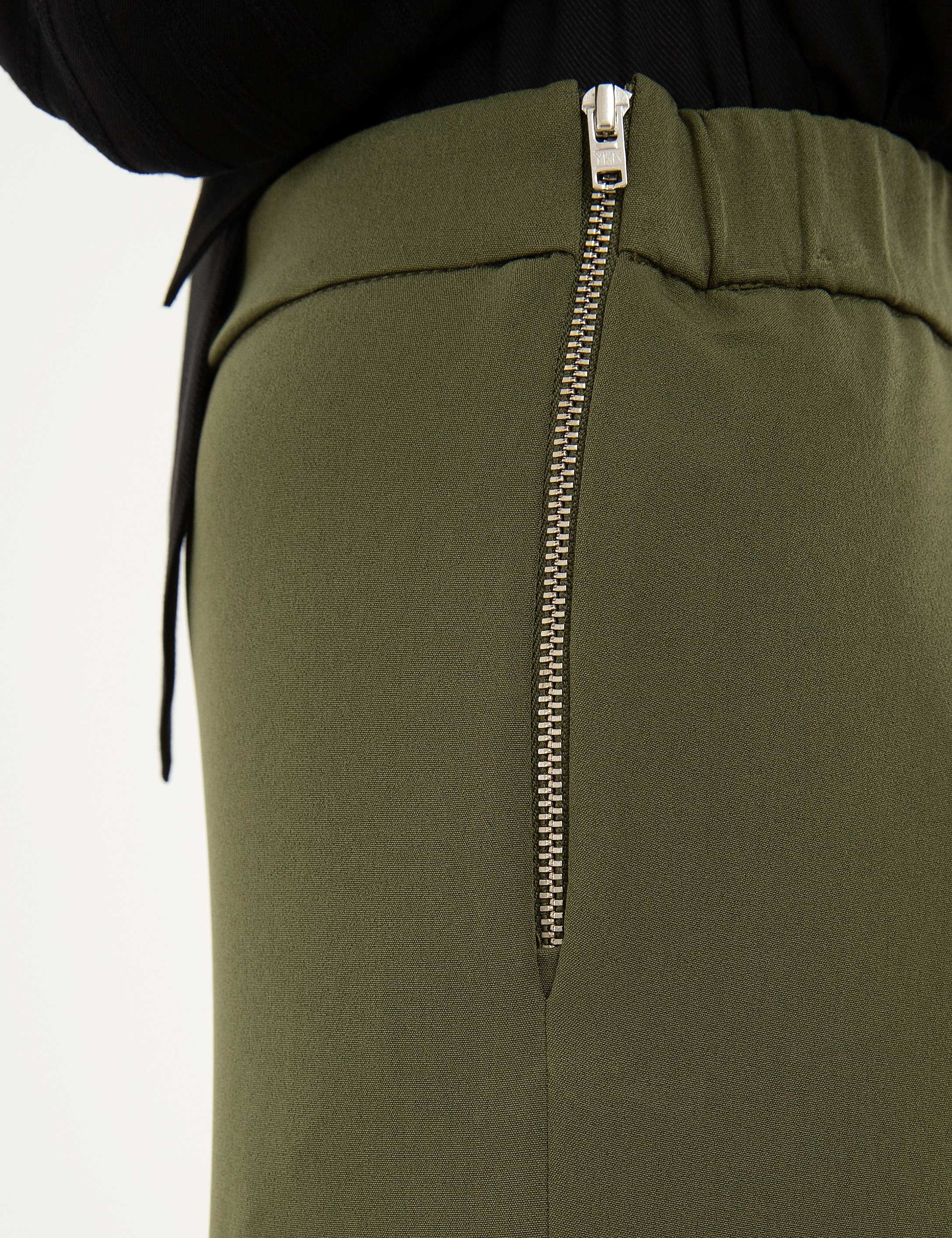 Haki Slim Fit Kumaş Pantolon - Image 4