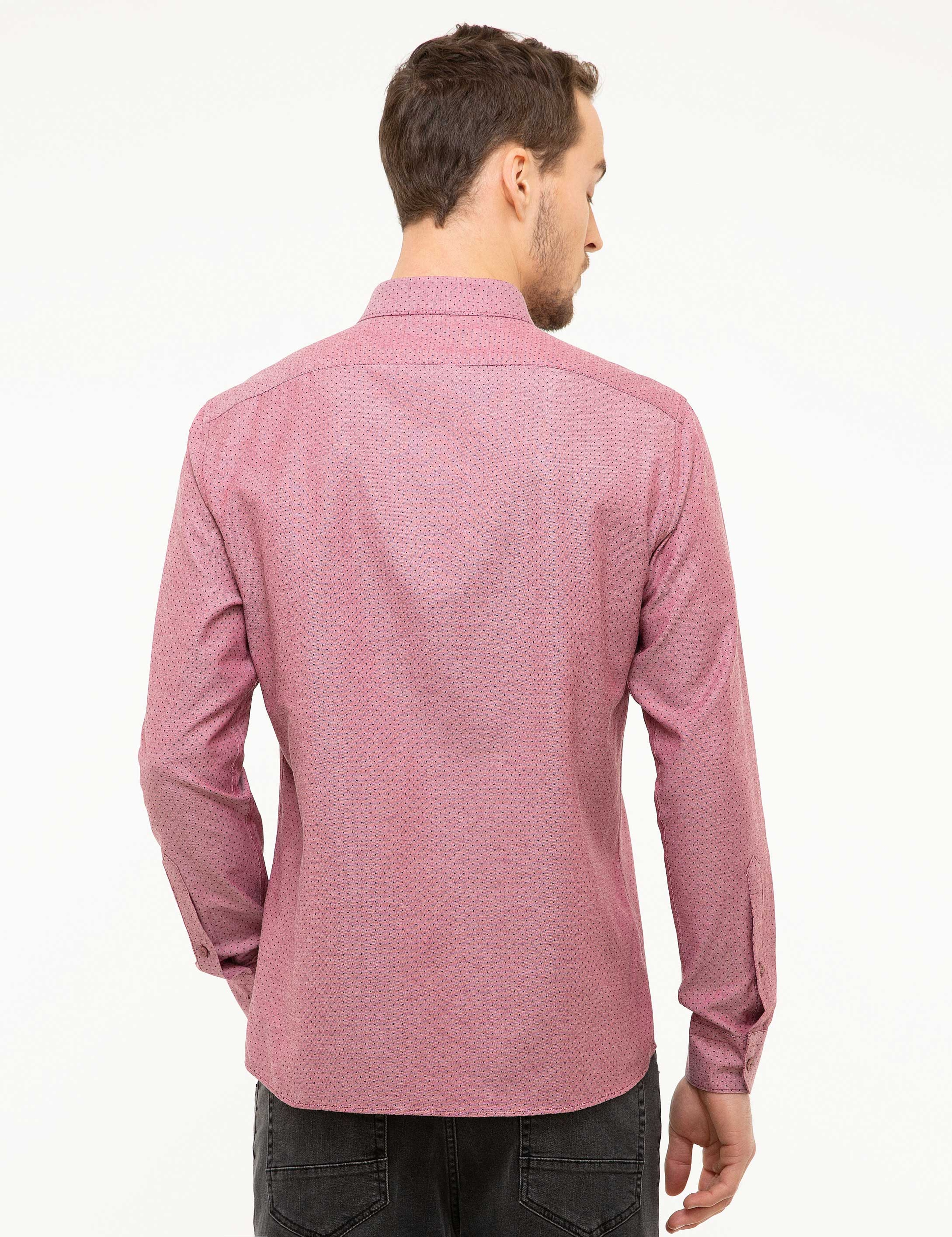 Bordo Slim Fit Gömlek - Image 3