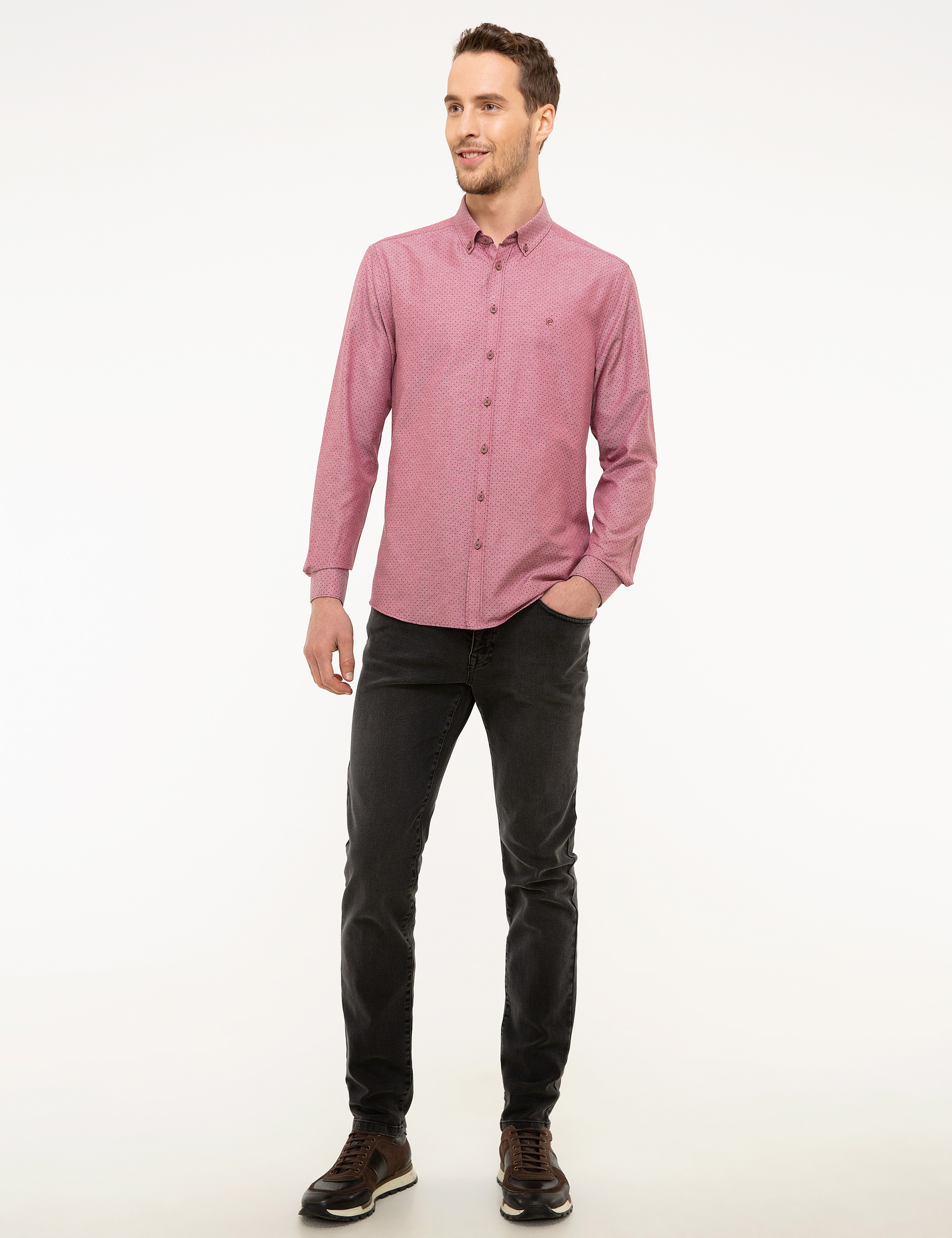 Bordo Slim Fit Gömlek - Image 4