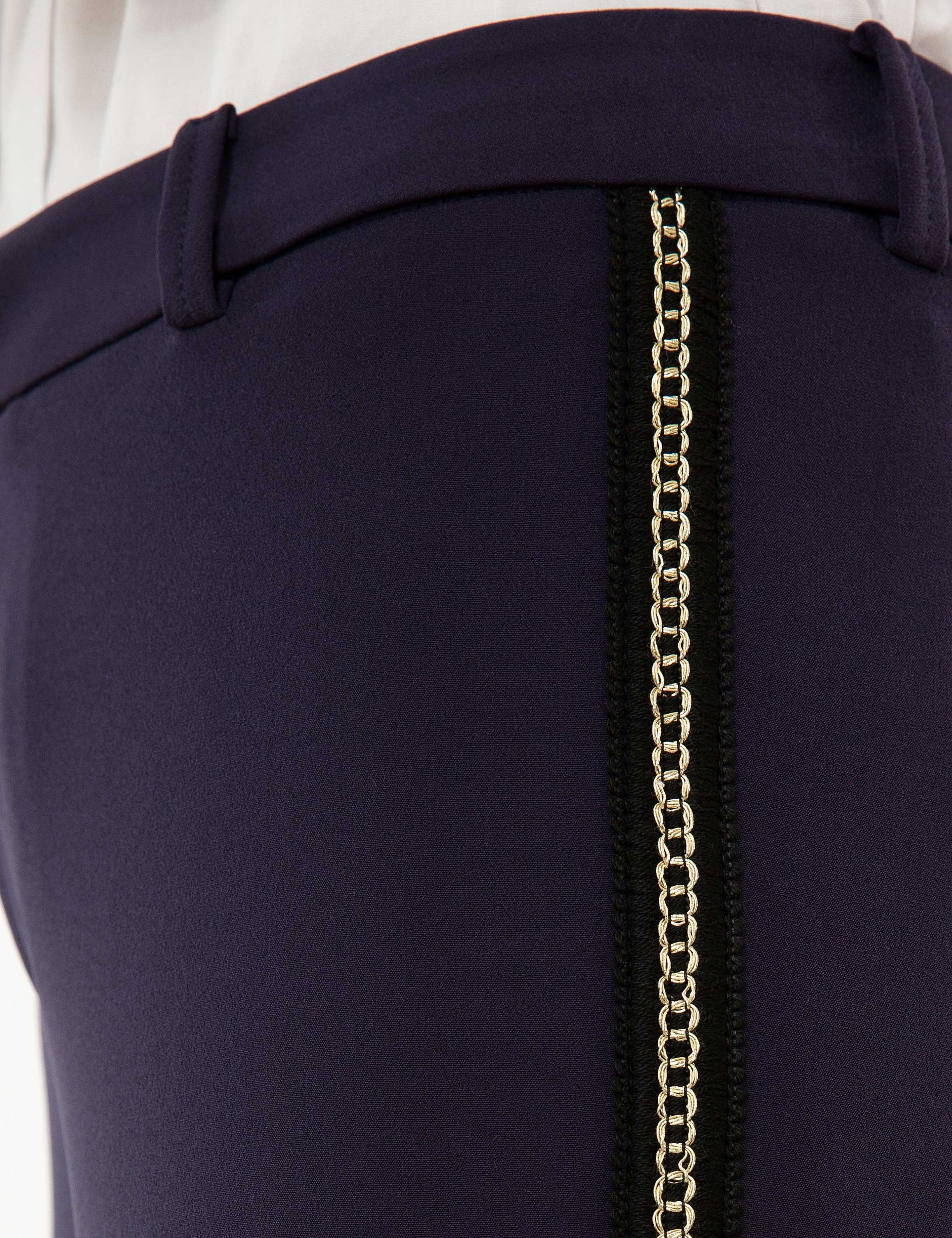 Lacivert Slim Fit Kumaş Pantolon - Image 4