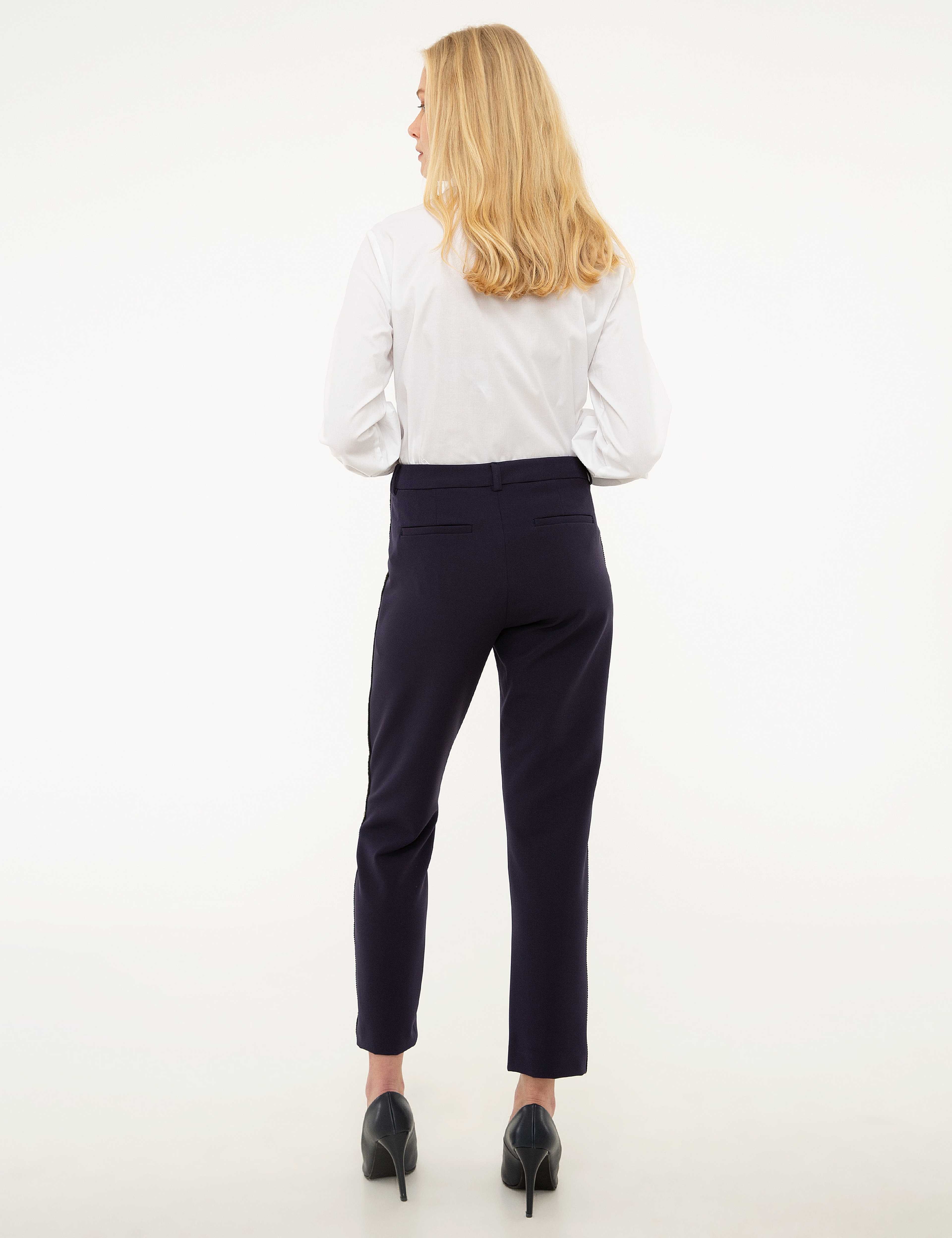 Lacivert Slim Fit Kumaş Pantolon - Image 3