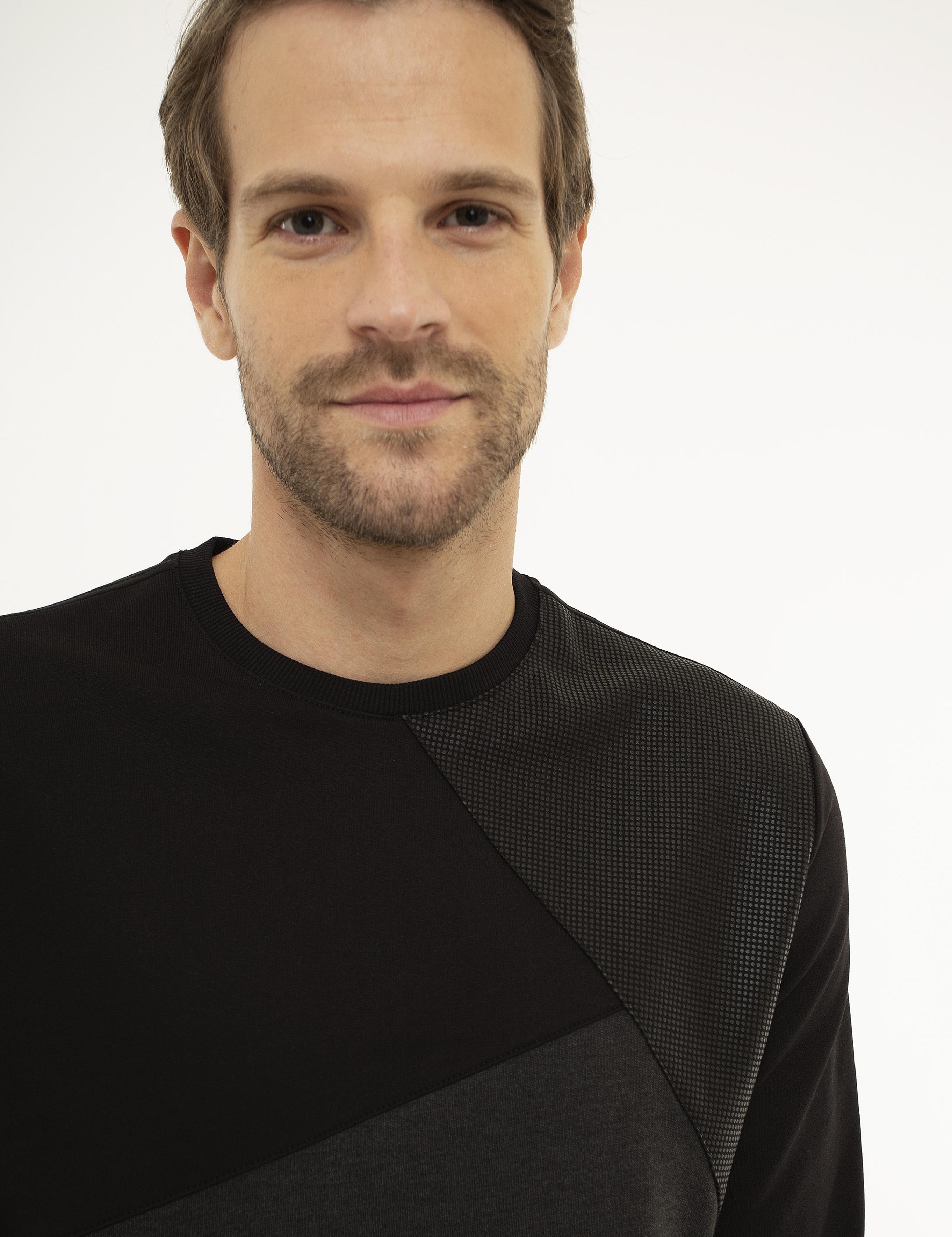 Siyah Standart Fit Sweatshirt