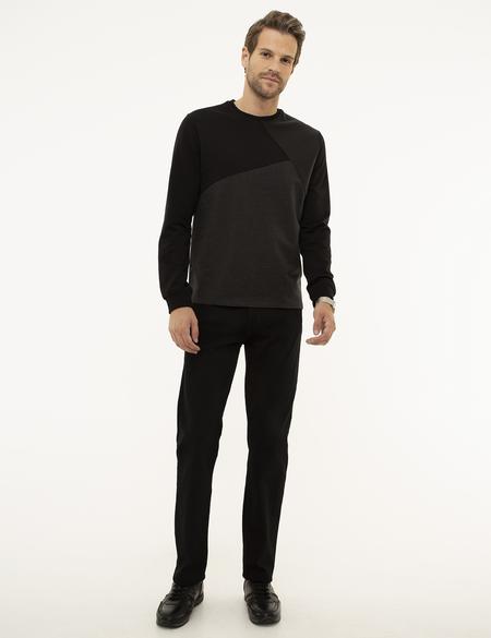 Siyah Standart Fit Sweatshirt - 50218825009