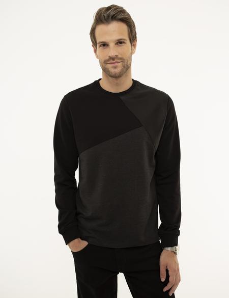 Siyah Standart Fit Sweatshirt - 50218825009