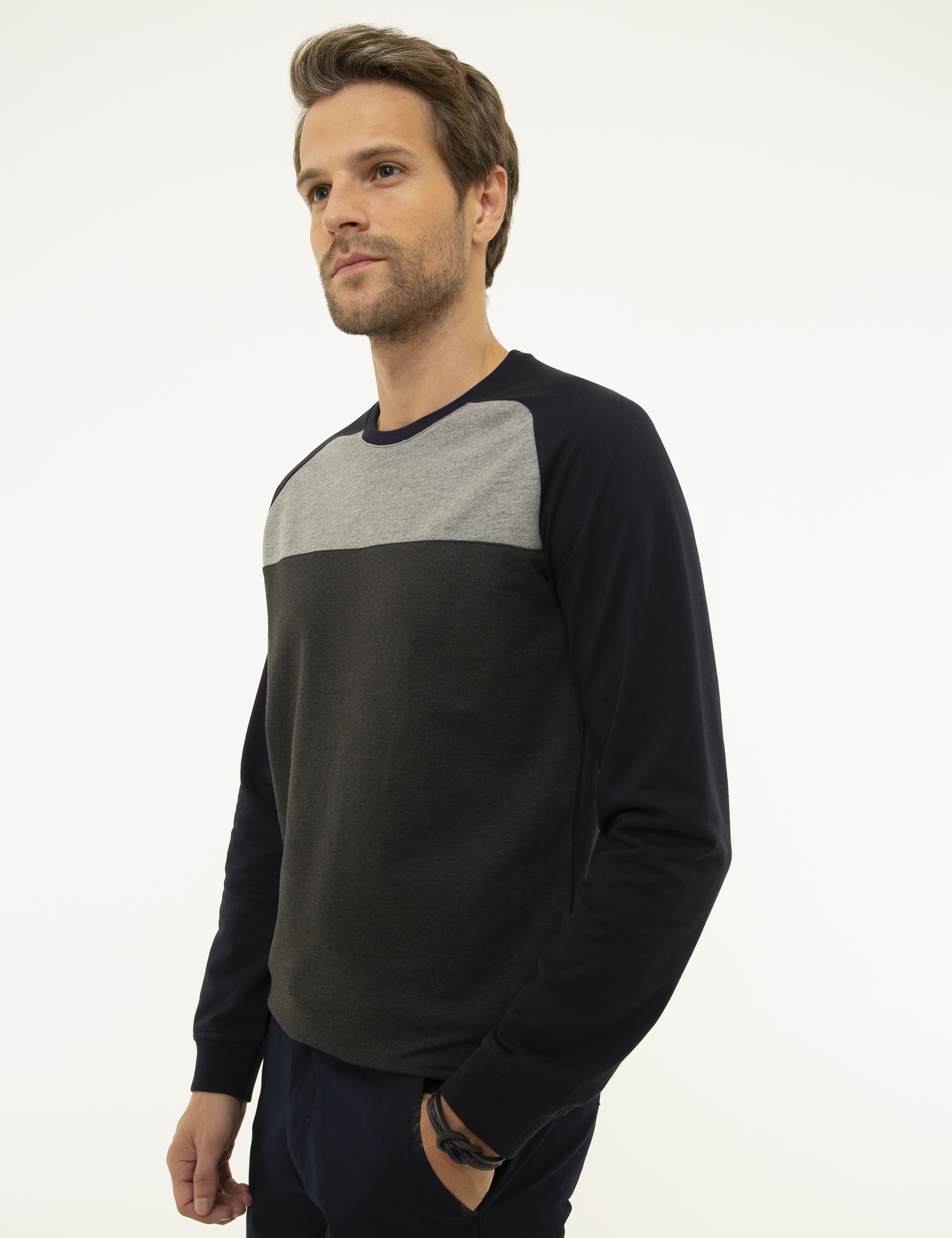 Lacivert Standart Fit Sweatshirt