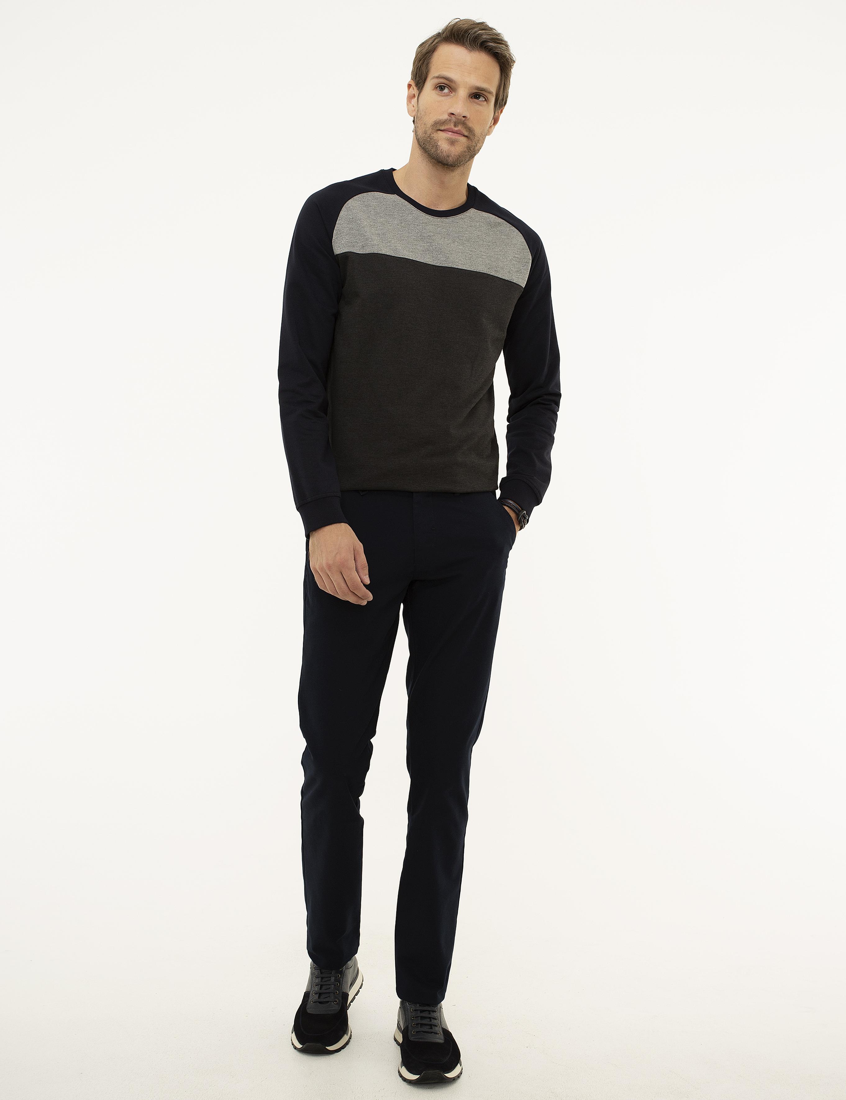 Lacivert Standart Fit Sweatshirt