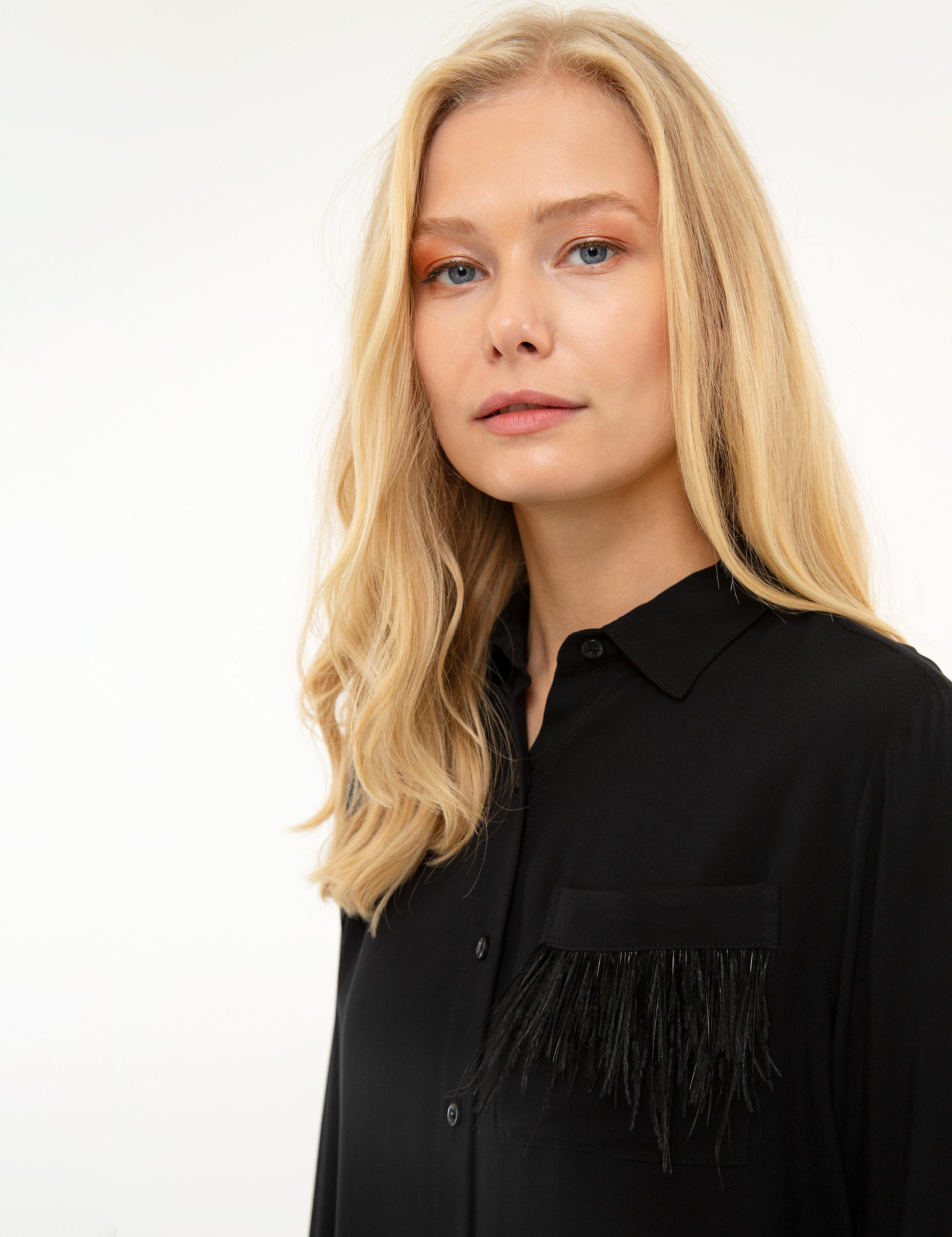 Siyah Comfort Fit Uzun Kollu Gömlek