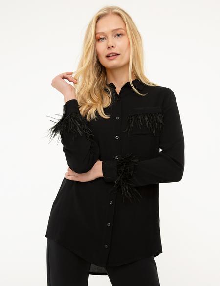 Siyah Comfort Fit Uzun Kollu Gömlek - 50216672006