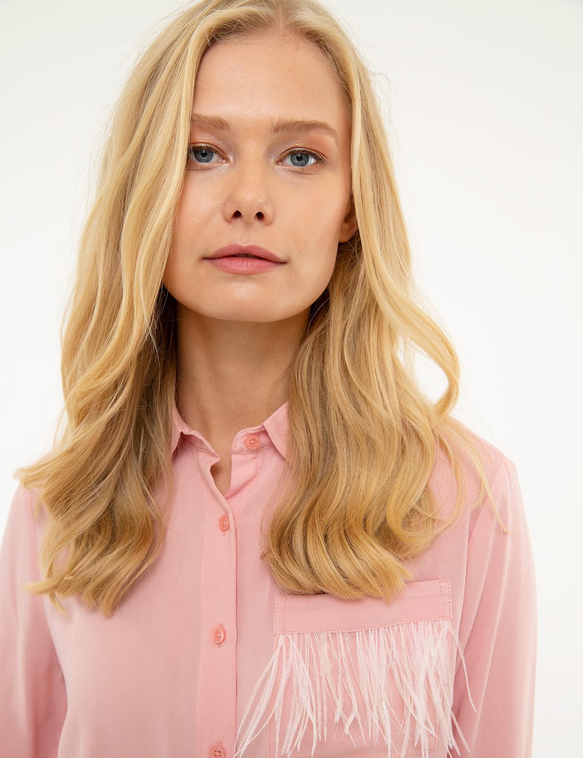 Pudra Comfort Fit Uzun Kollu Gömlek