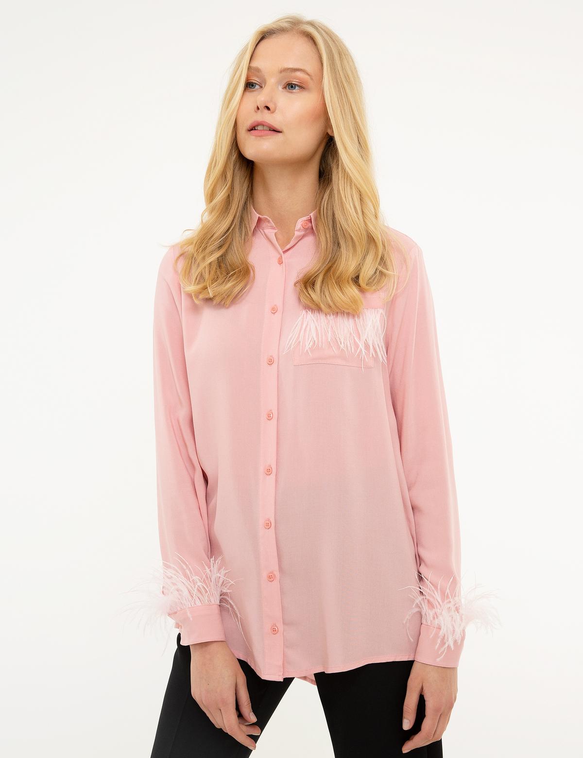 Pudra Comfort Fit Uzun Kollu Gömlek - 50216672058