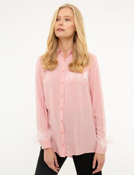 Pudra Comfort Fit Uzun Kollu Gömlek - 50216672058