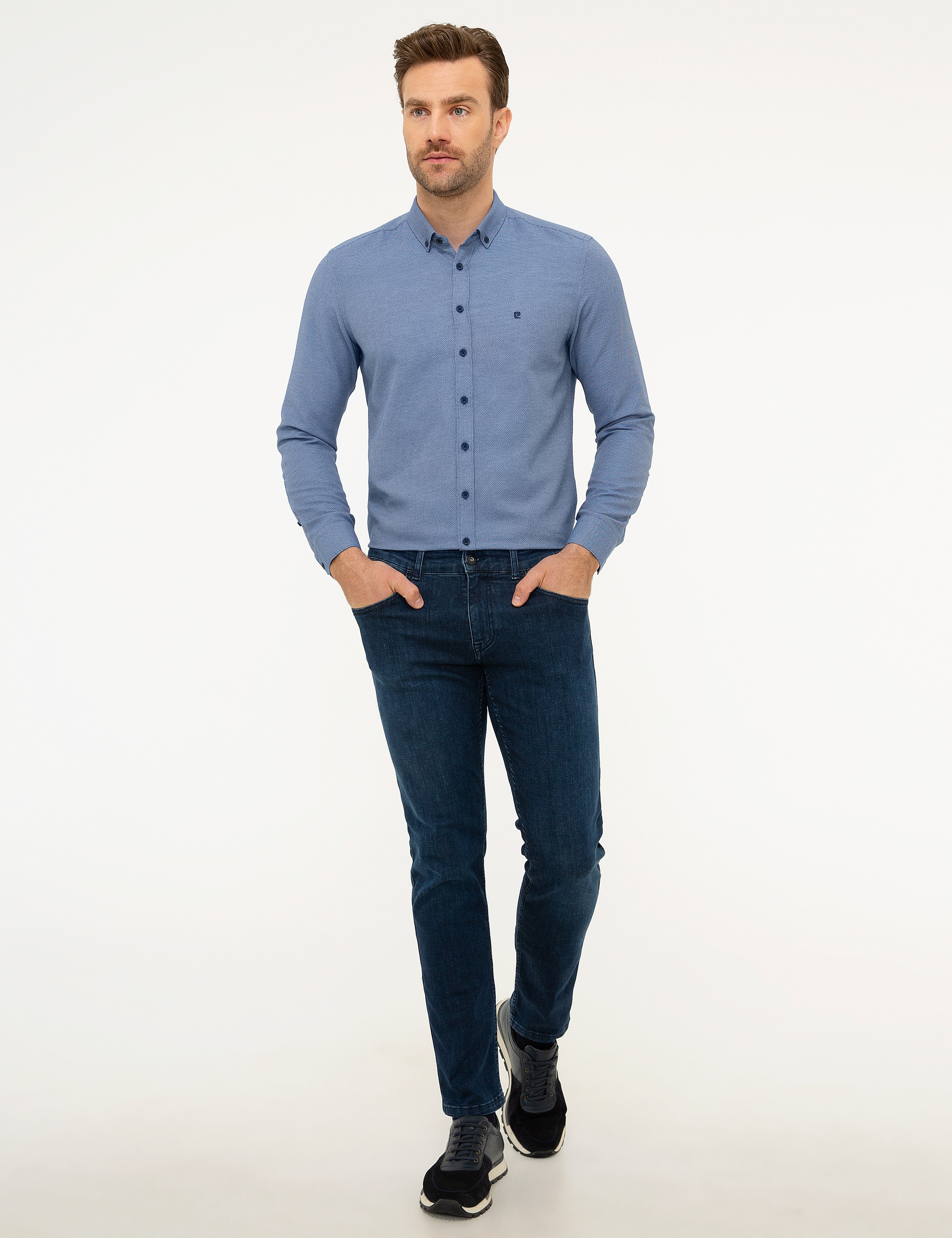 Lacivert Slim Fit Gömlek