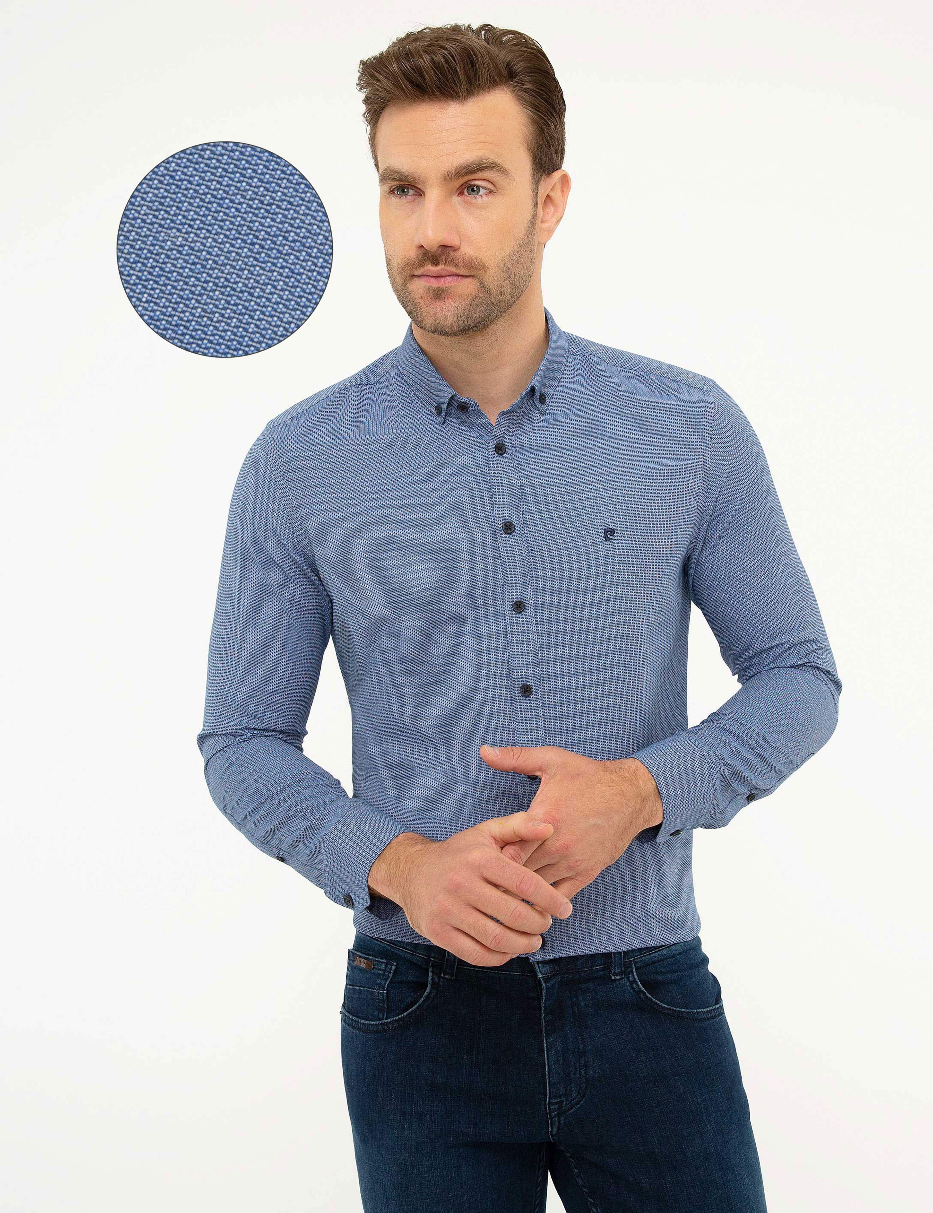 Lacivert Slim Fit Gömlek