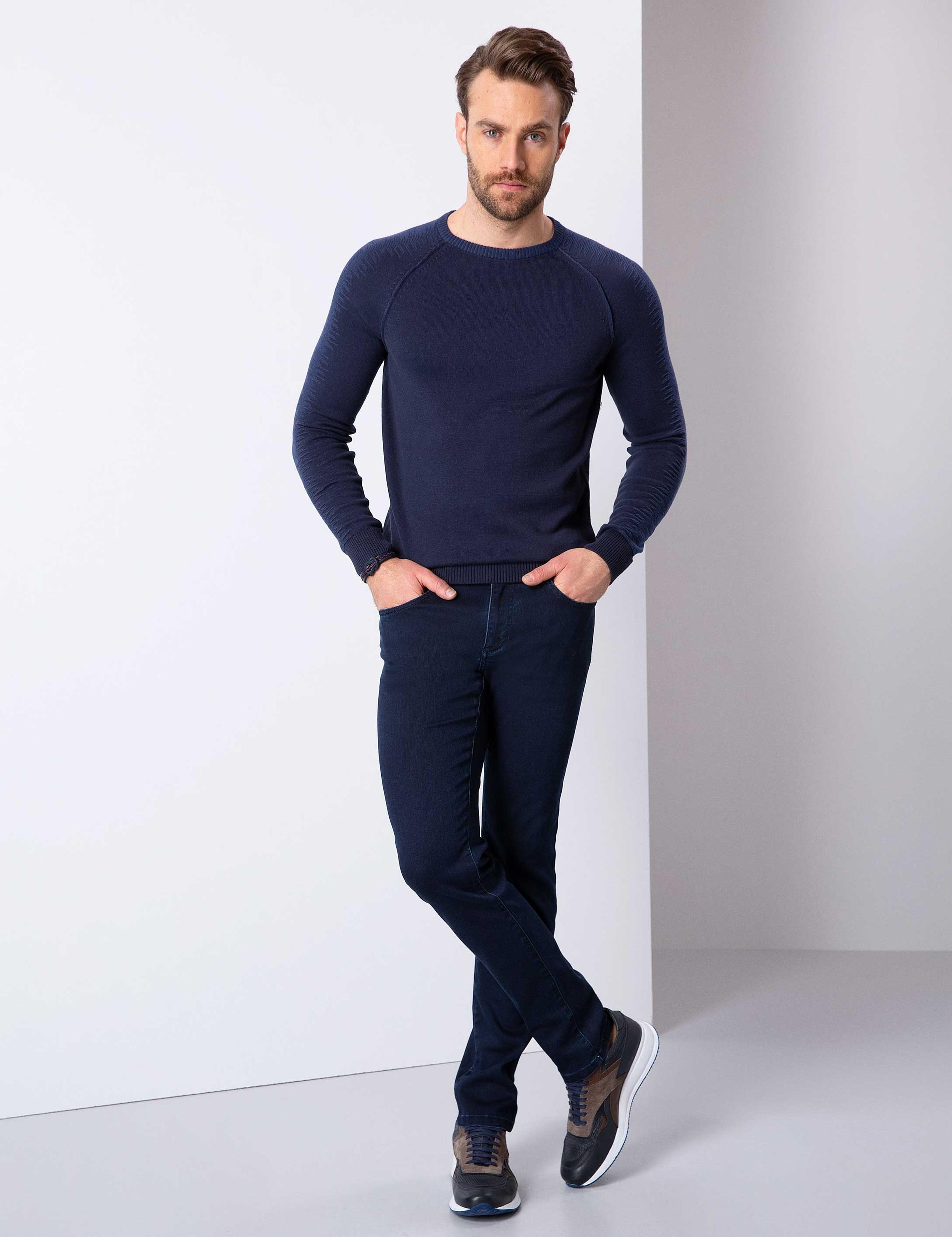 Lacivert Triko Kazak