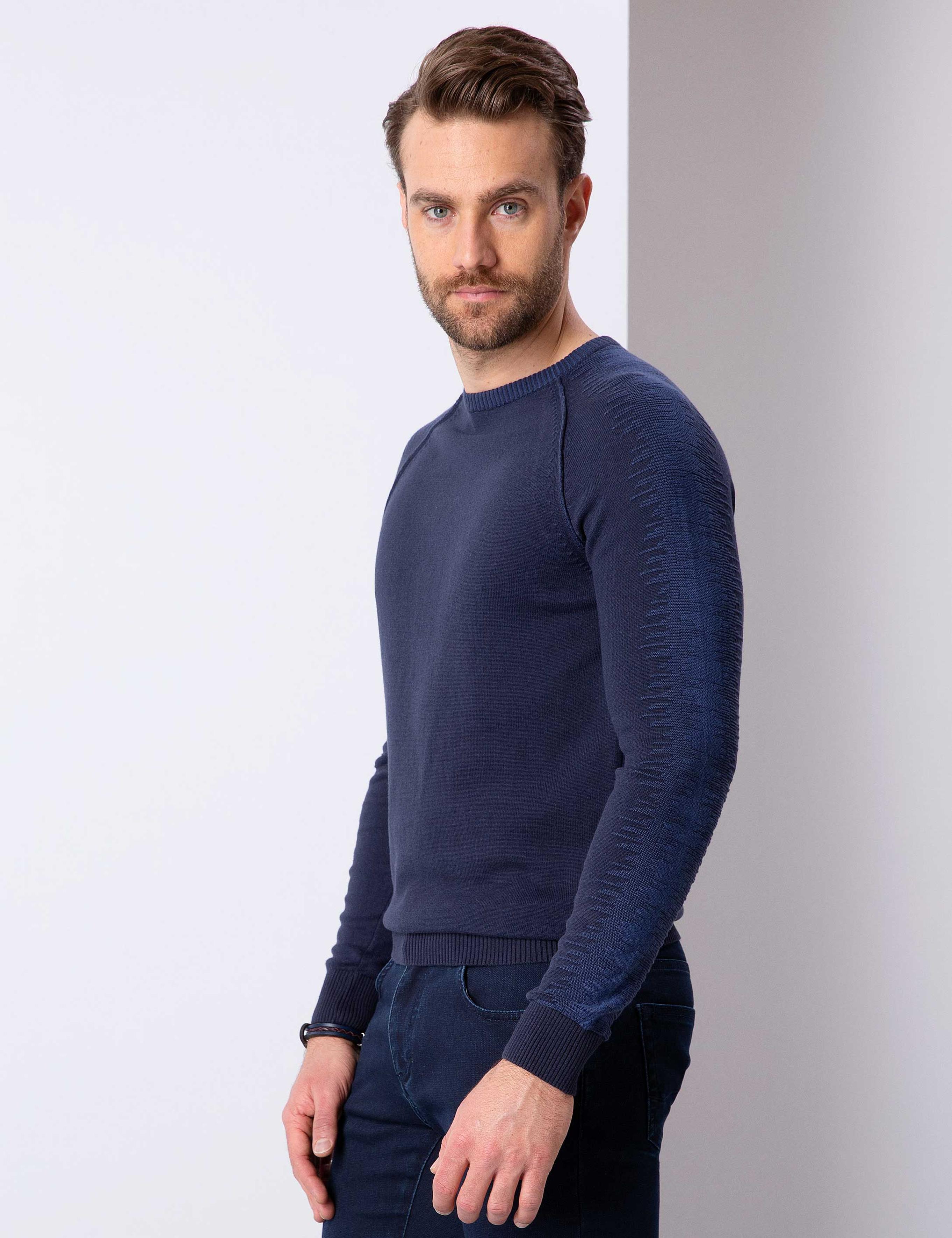 Lacivert Triko Kazak