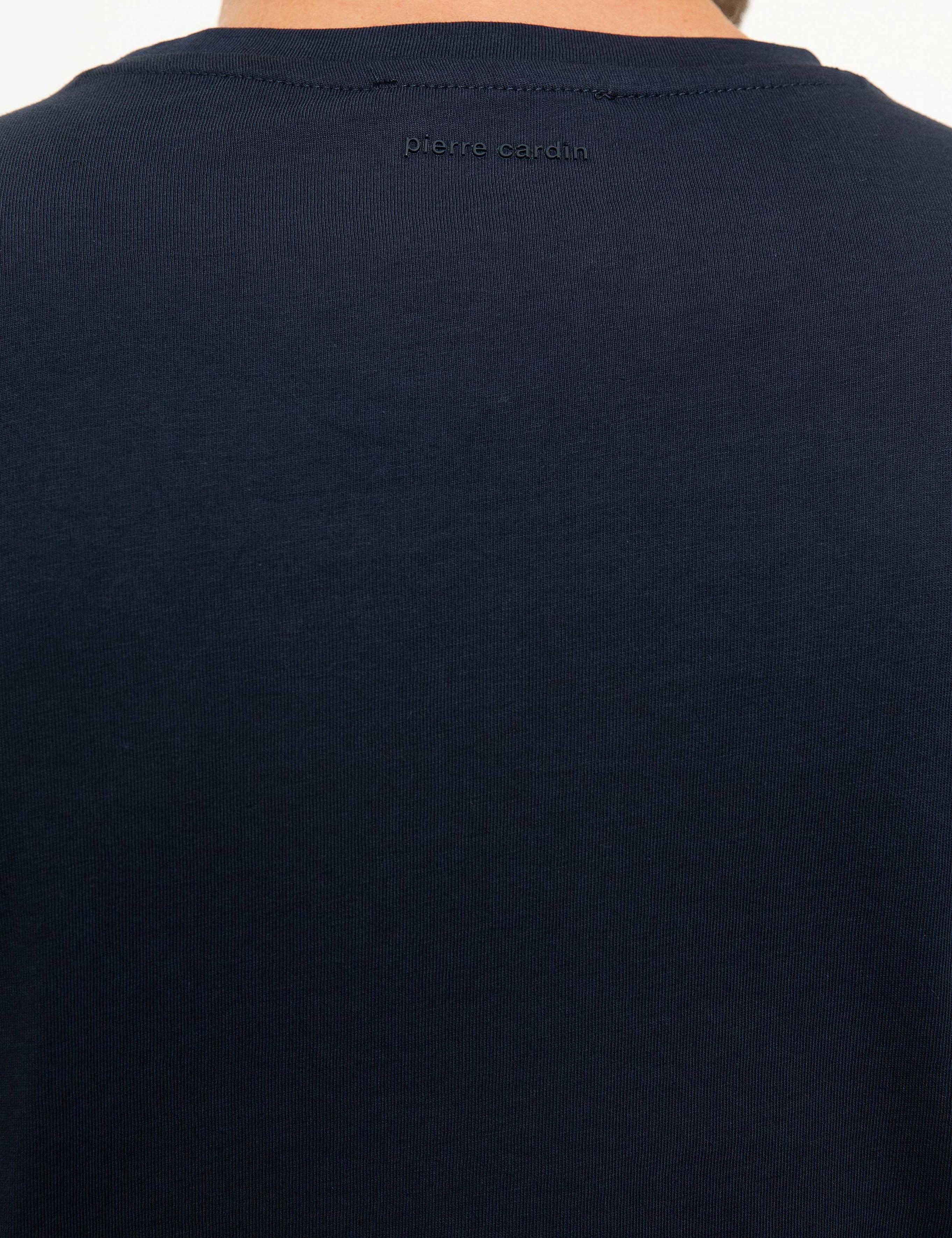 Lacivert Slim Fit Bisiklet Yaka T-Shirt