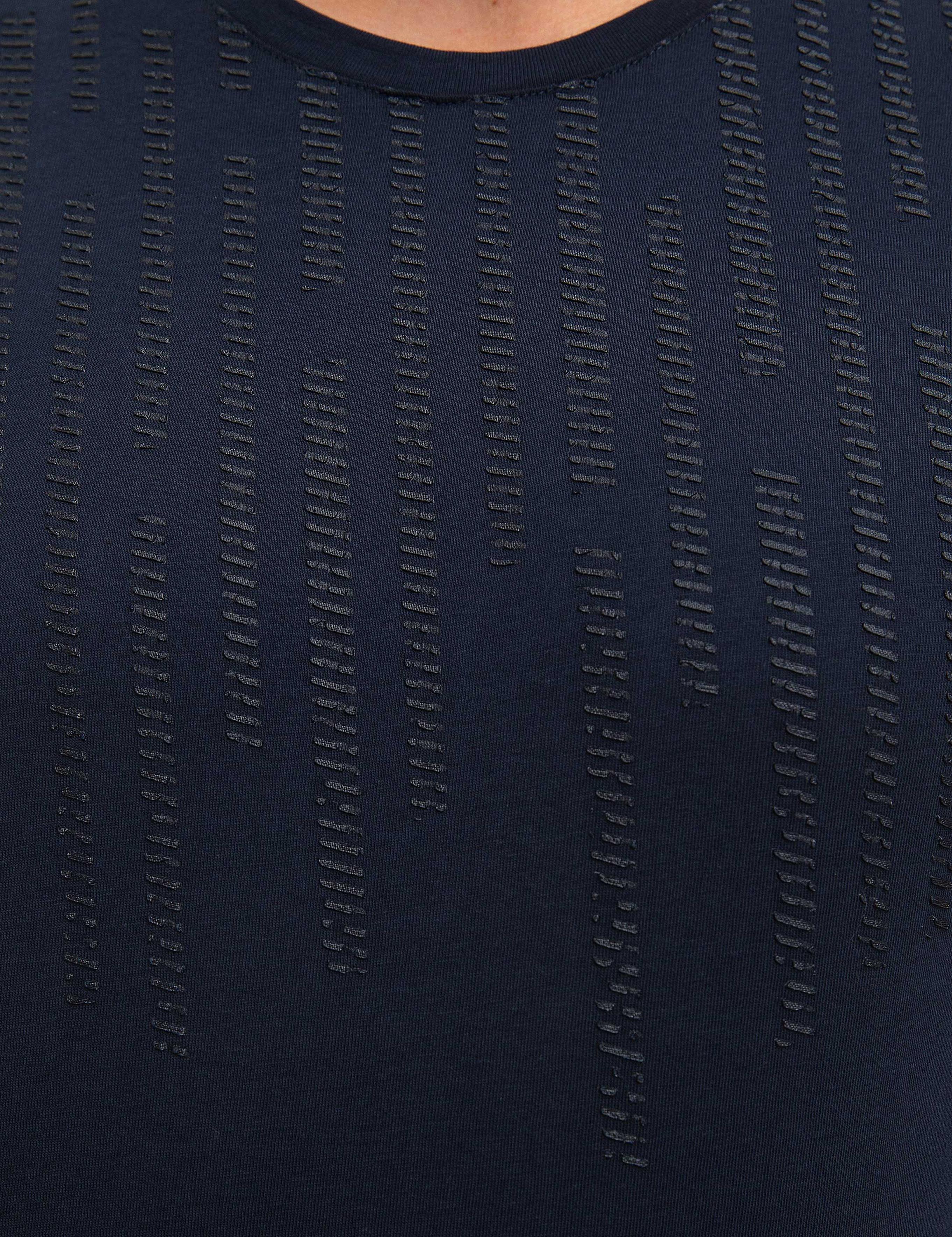 Lacivert Slim Fit Bisiklet Yaka T-Shirt