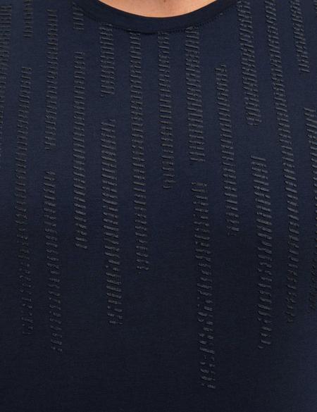 Lacivert Slim Fit Bisiklet Yaka T-Shirt - 50217078005