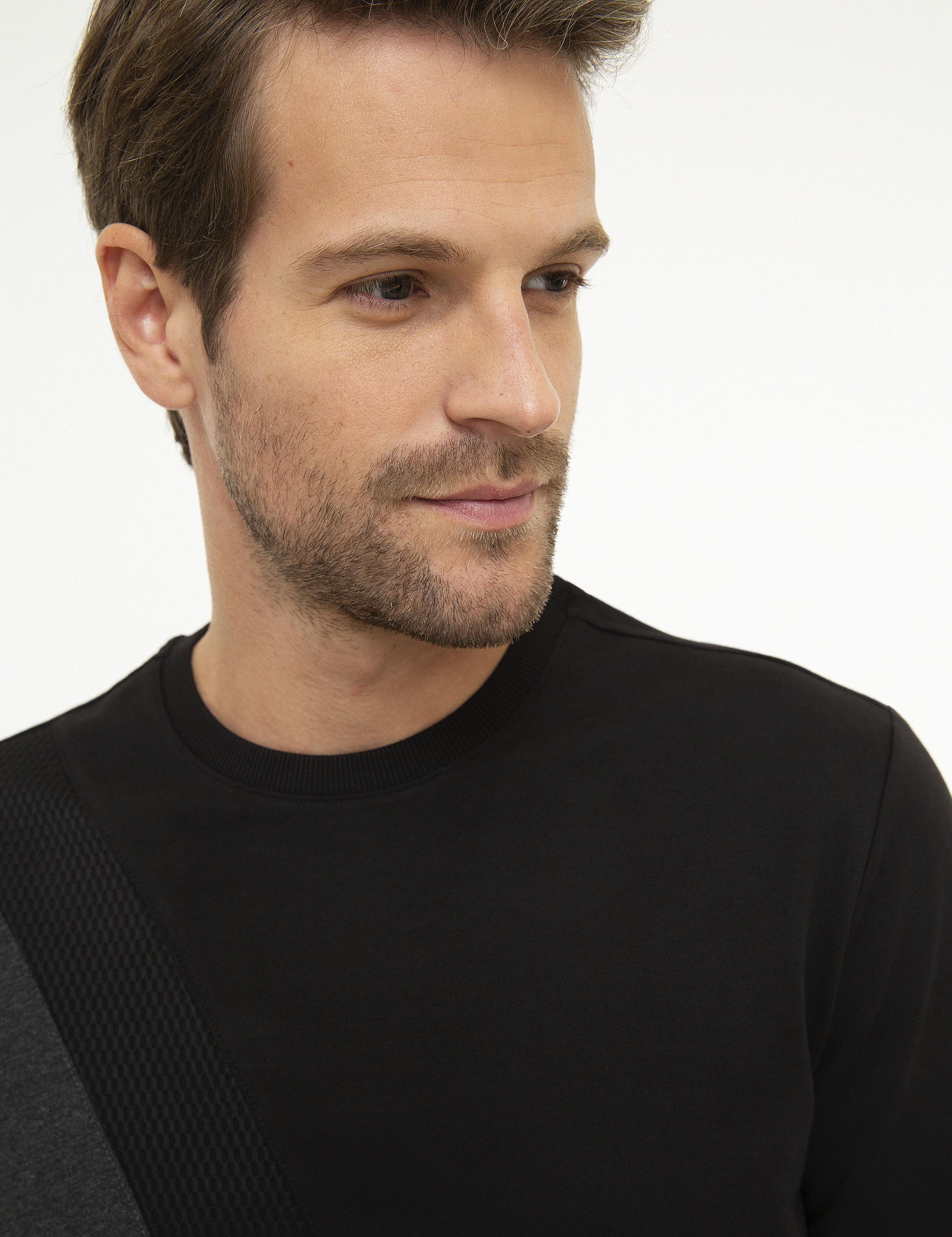 Siyah Standart Fit Sweatshirt