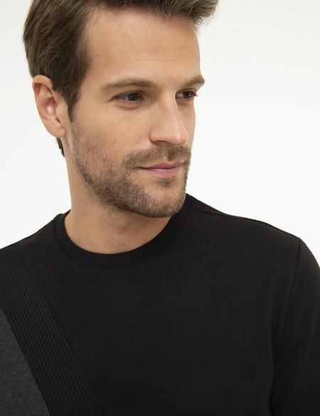 Siyah Standart Fit Sweatshirt - 50218023004